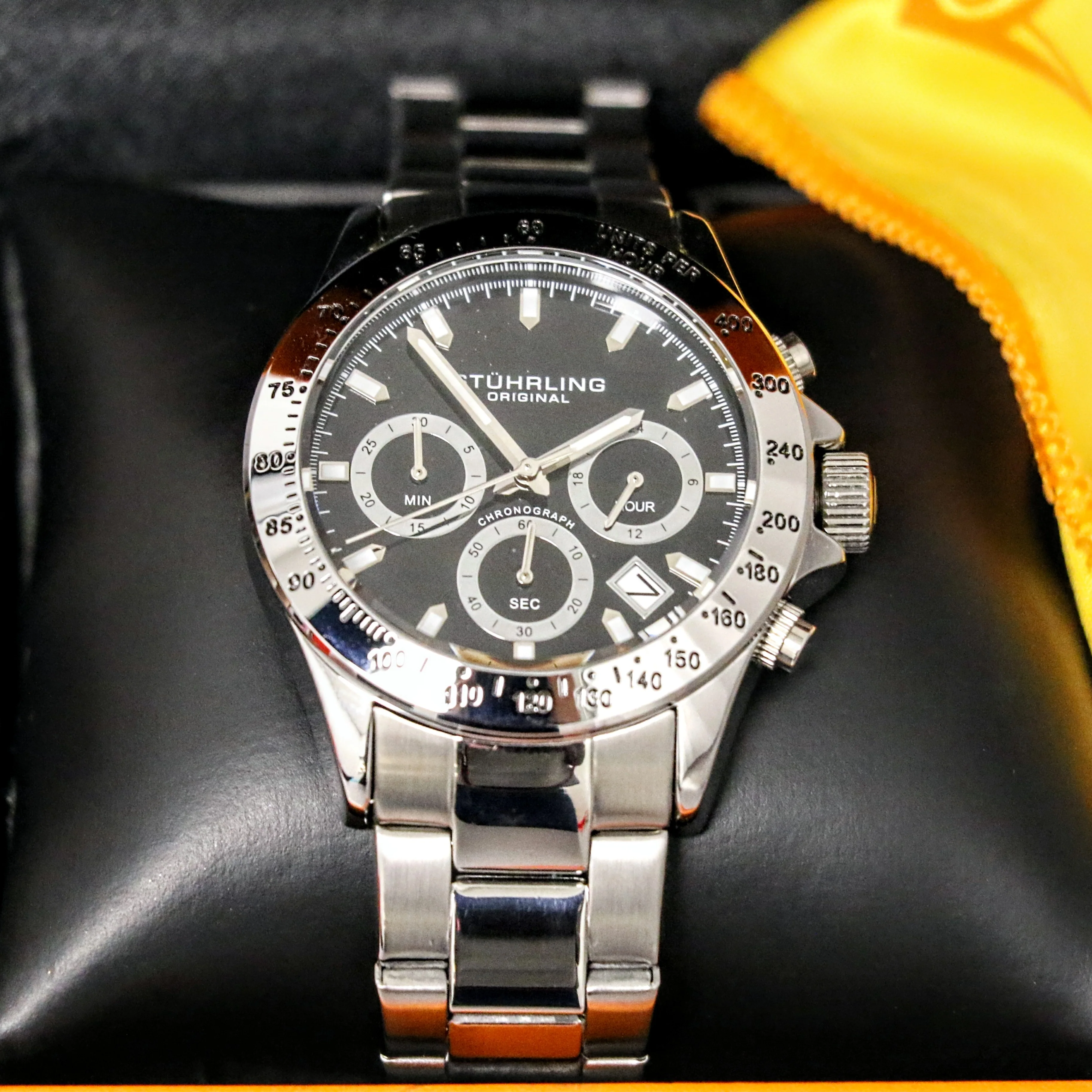 STUHRLING Original Chronograph Quartz Watch Ref. M17610 - Box & Papers! - Image 4