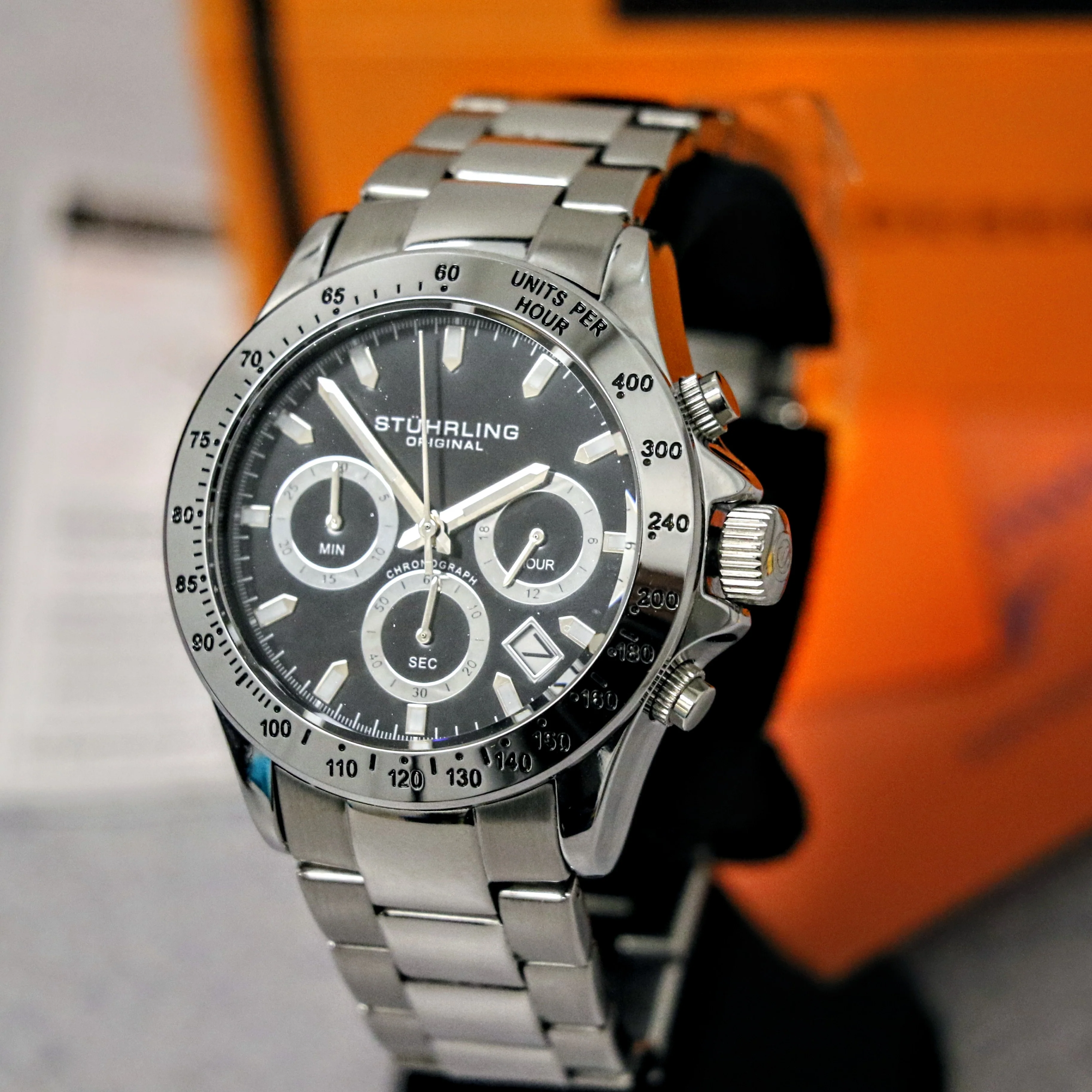 STUHRLING Original Chronograph Quartz Watch Ref. M17610 - Box & Papers! - Image 6