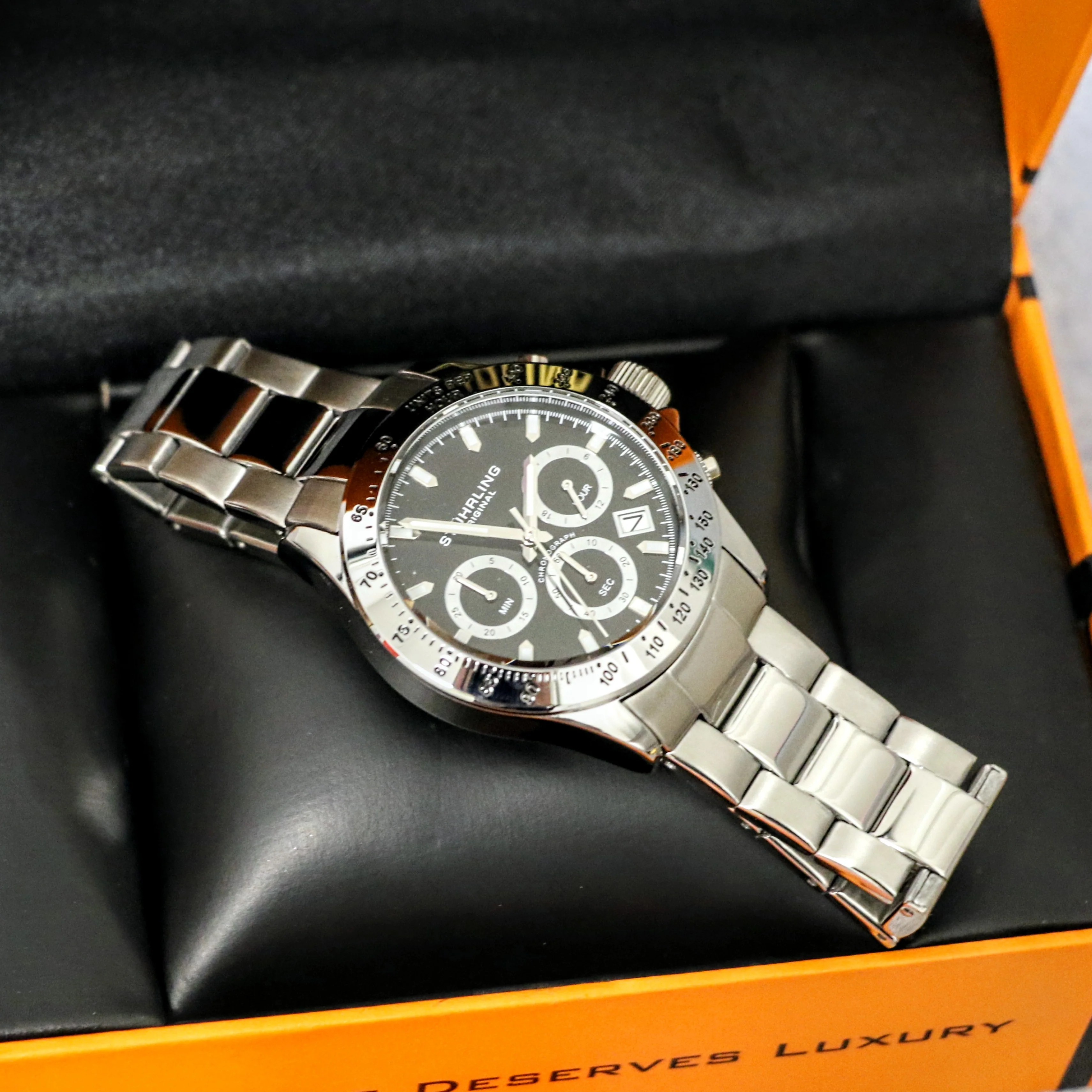 STUHRLING Original Chronograph Quartz Watch Ref. M17610 - Box & Papers! - Image 9