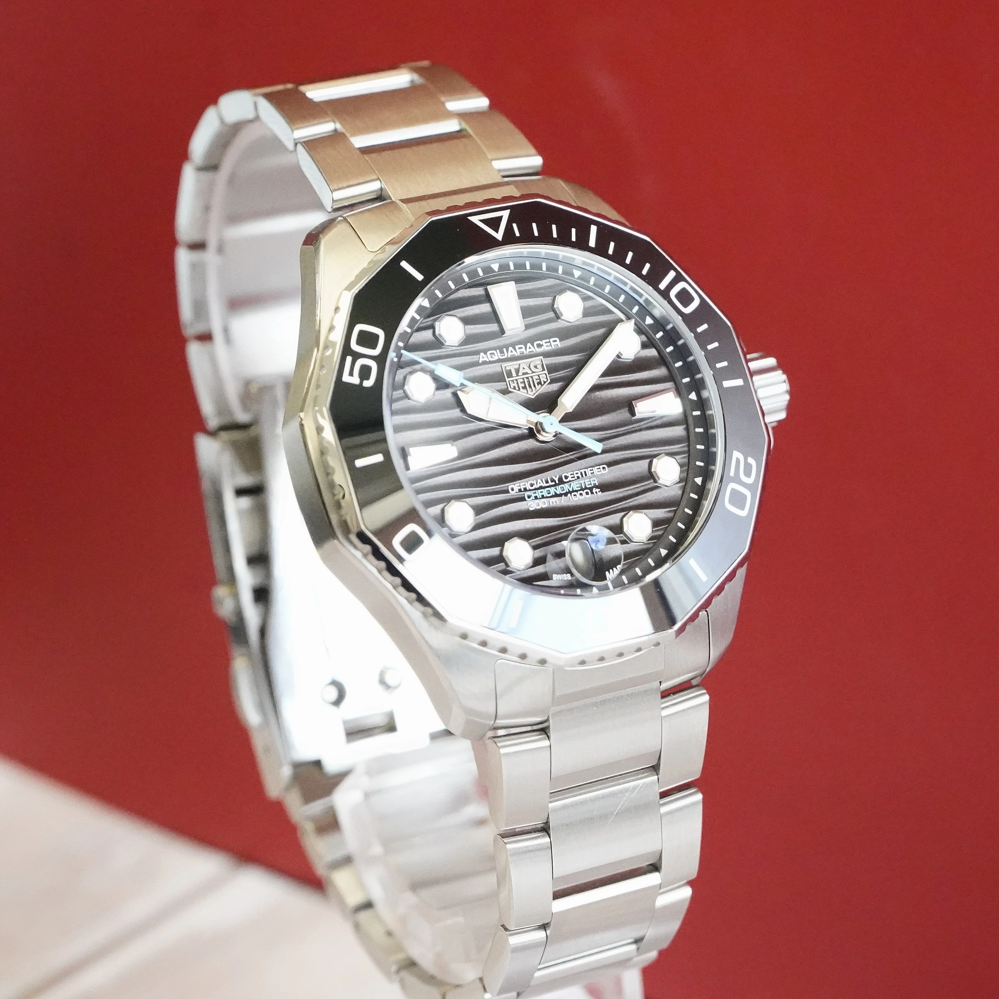 TAG Heuer Aquaracer Professional 300 Date Automatic Watch WBP5110 42mm ALL S.S. - Image 2