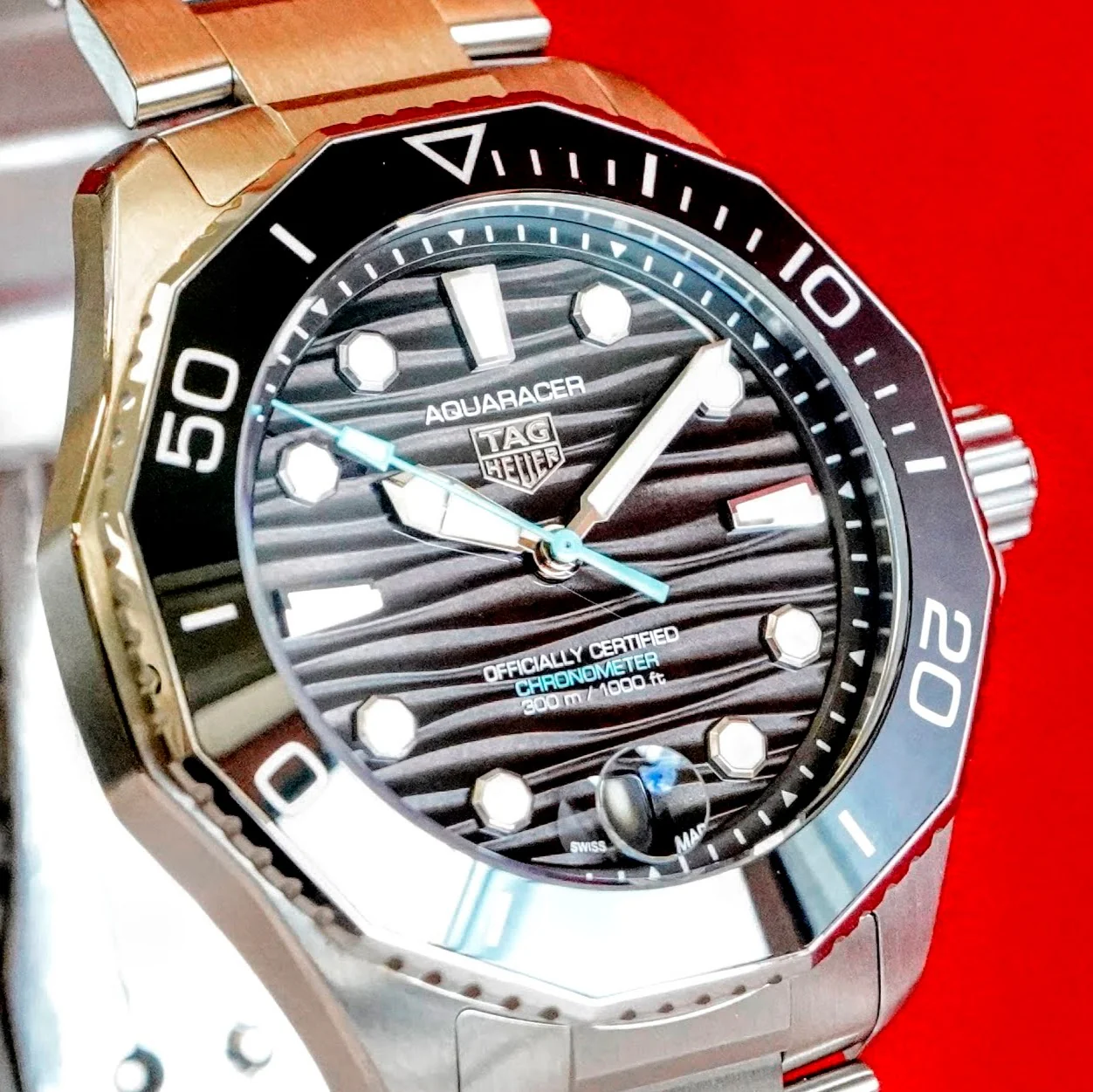 TAG Heuer Aquaracer Professional 300 Date Automatic Watch WBP5110 42mm ALL S.S. - Image 3