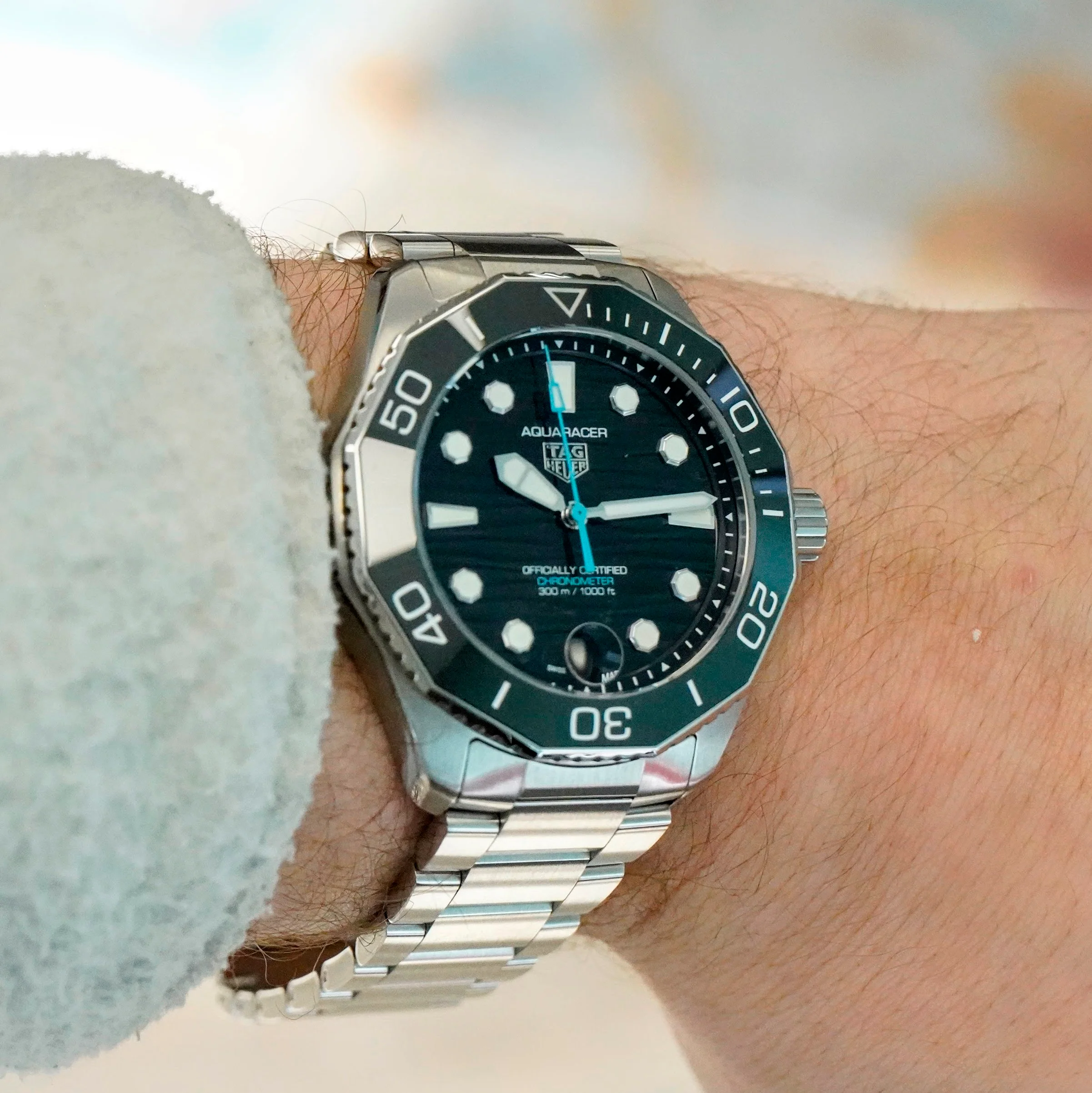 TAG Heuer Aquaracer Professional 300 Date Automatic Watch WBP5110 42mm ALL S.S. - Image 6