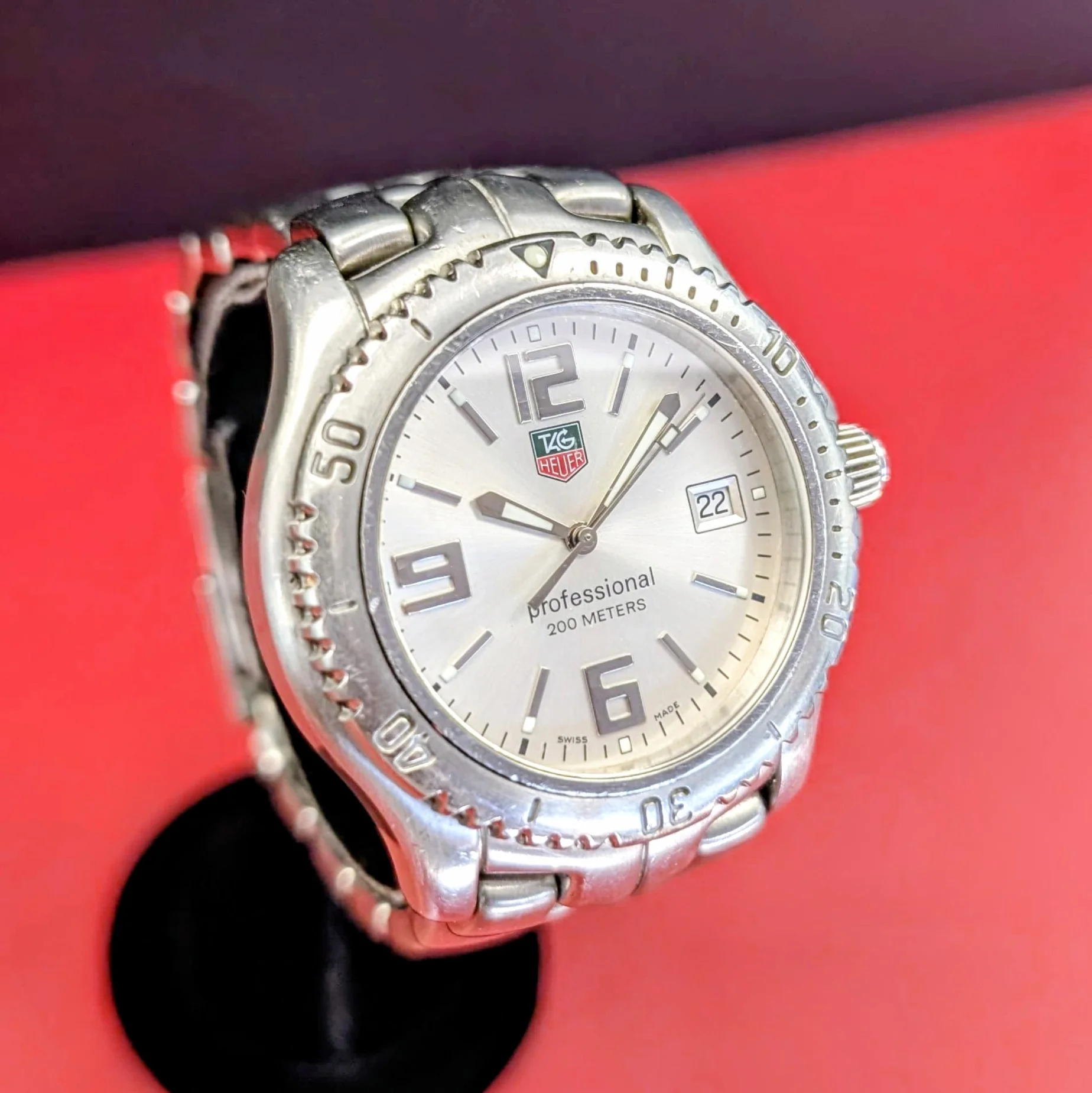 Tag Heuer Professional Watch WT1112 Link 41mm ALL S.S. Date Indicator Wristwatch - Image 2