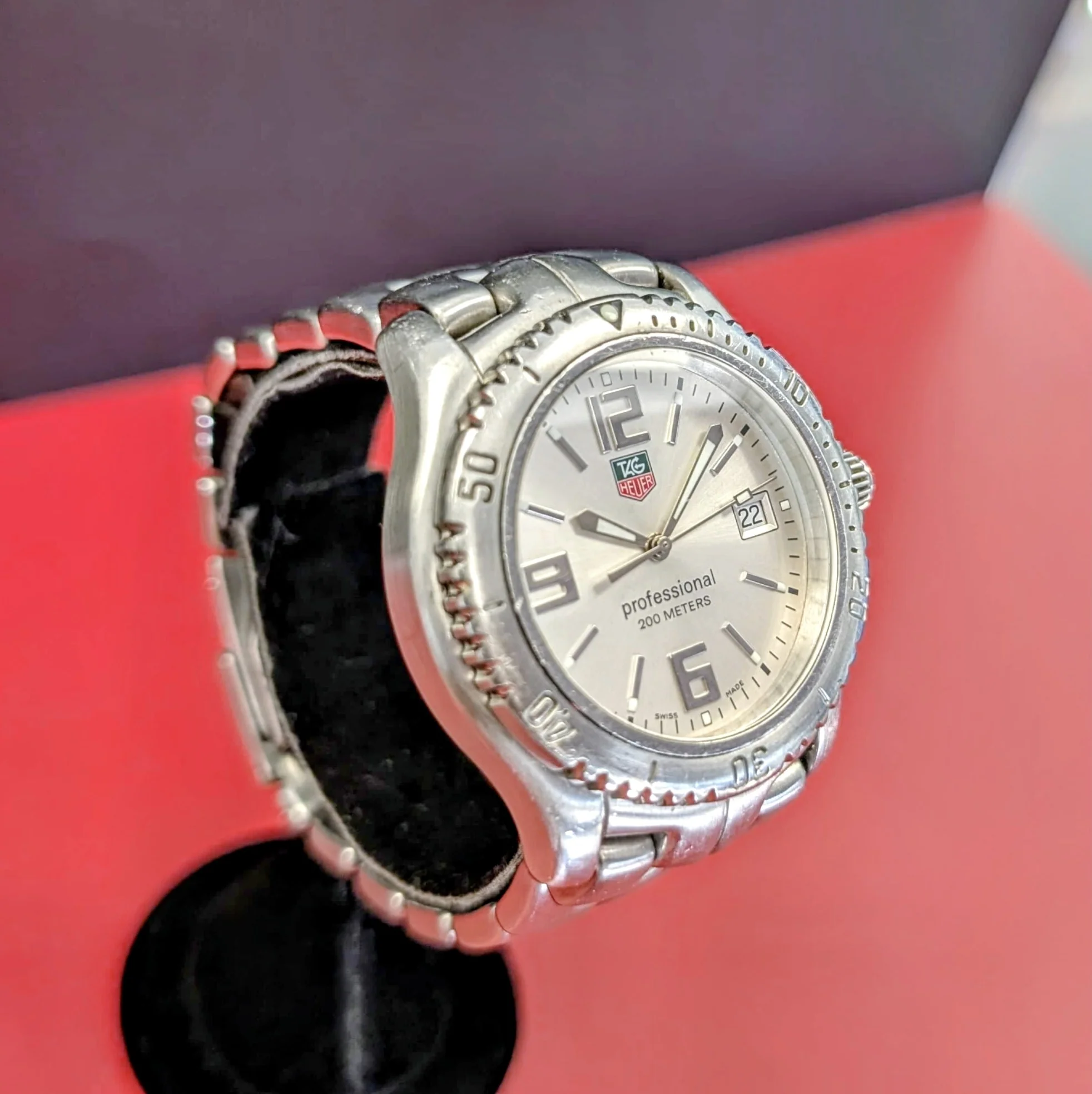 Tag Heuer Professional Watch WT1112 Link 41mm ALL S.S. Date Indicator Wristwatch - Image 3