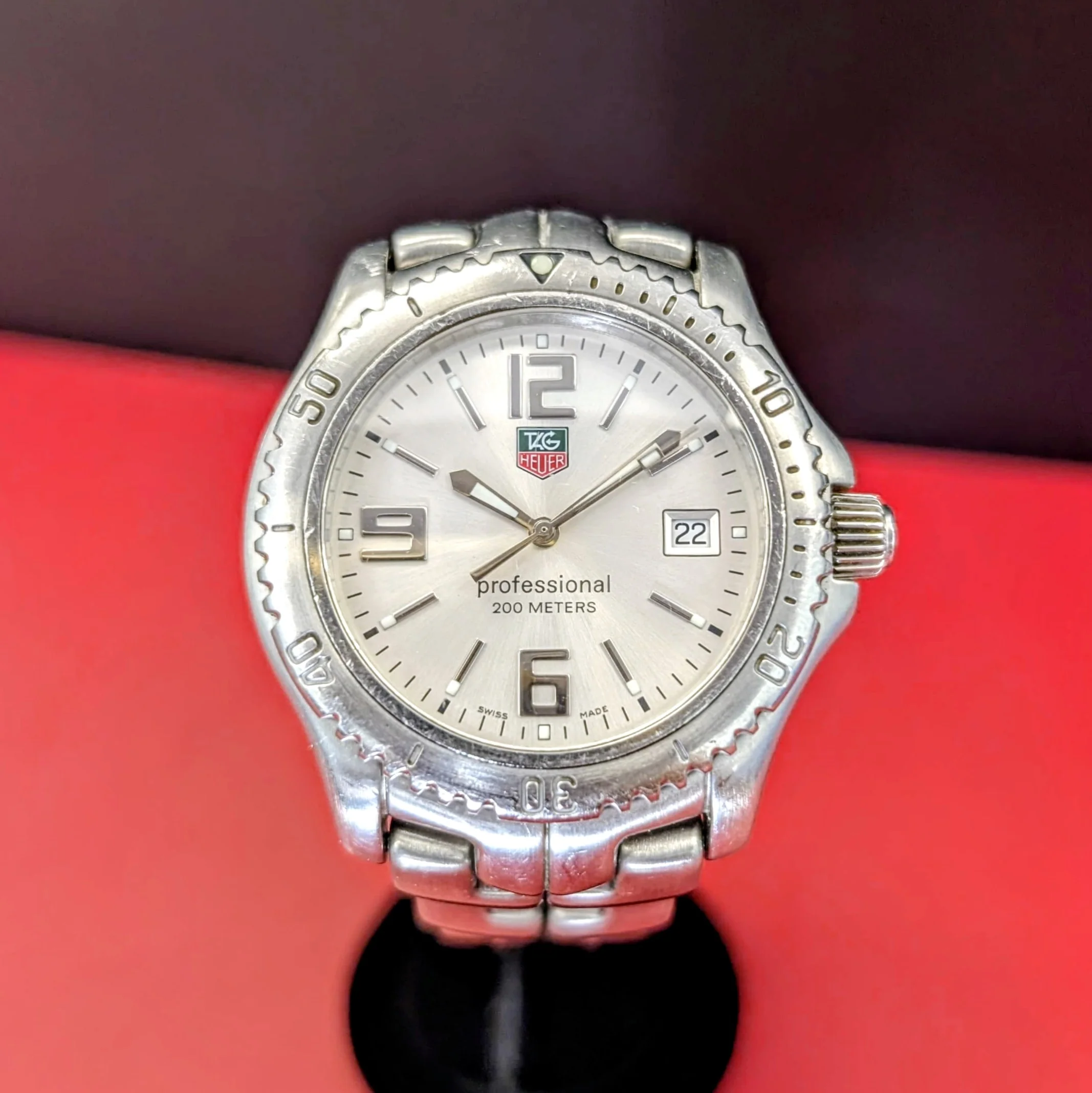 Tag Heuer Professional Watch WT1112 Link 41mm ALL S.S. Date Indicator Wristwatch - Image 4