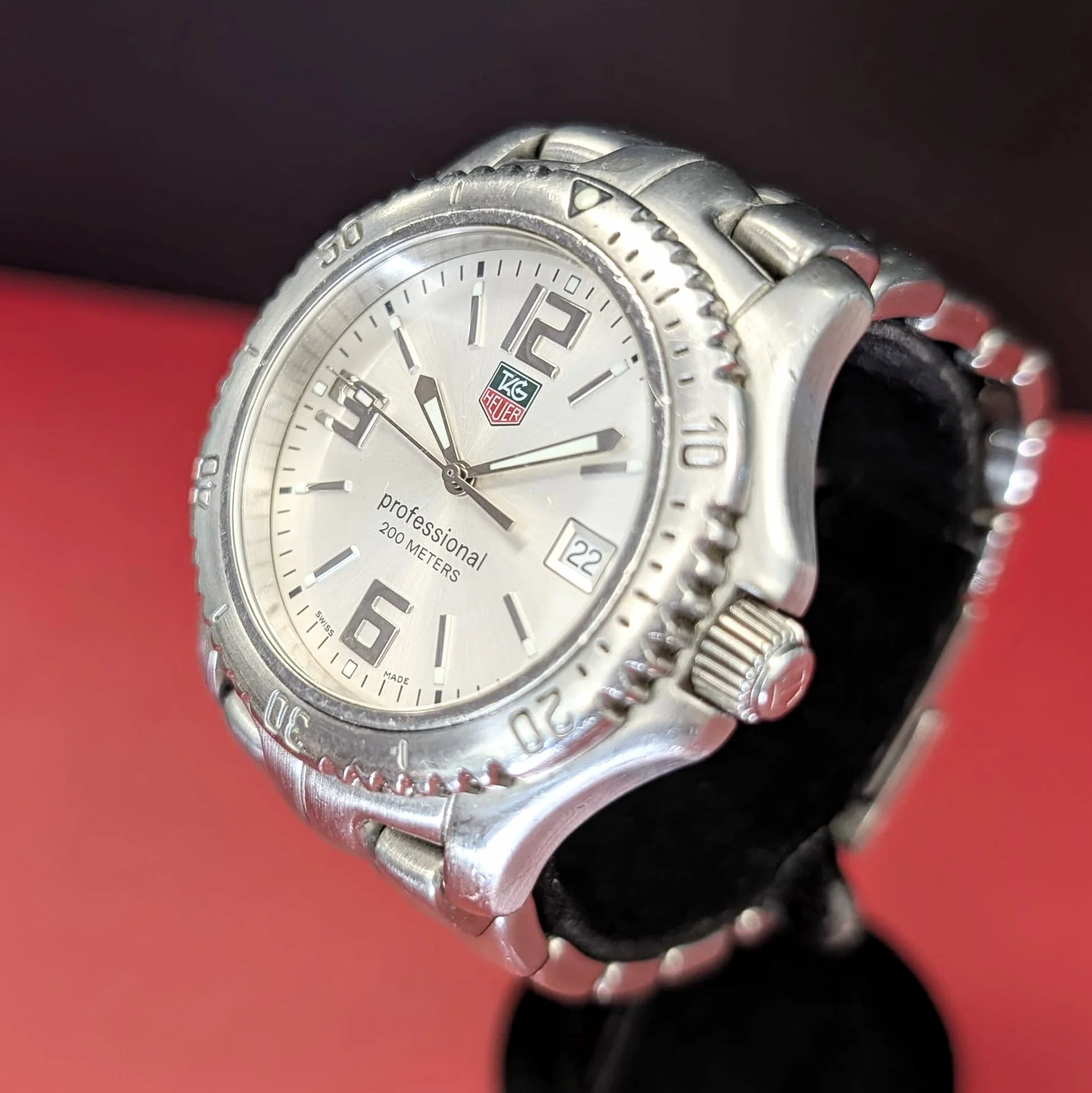 Tag Heuer Professional Watch WT1112 Link 41mm ALL S.S. Date Indicator Wristwatch - Image 5