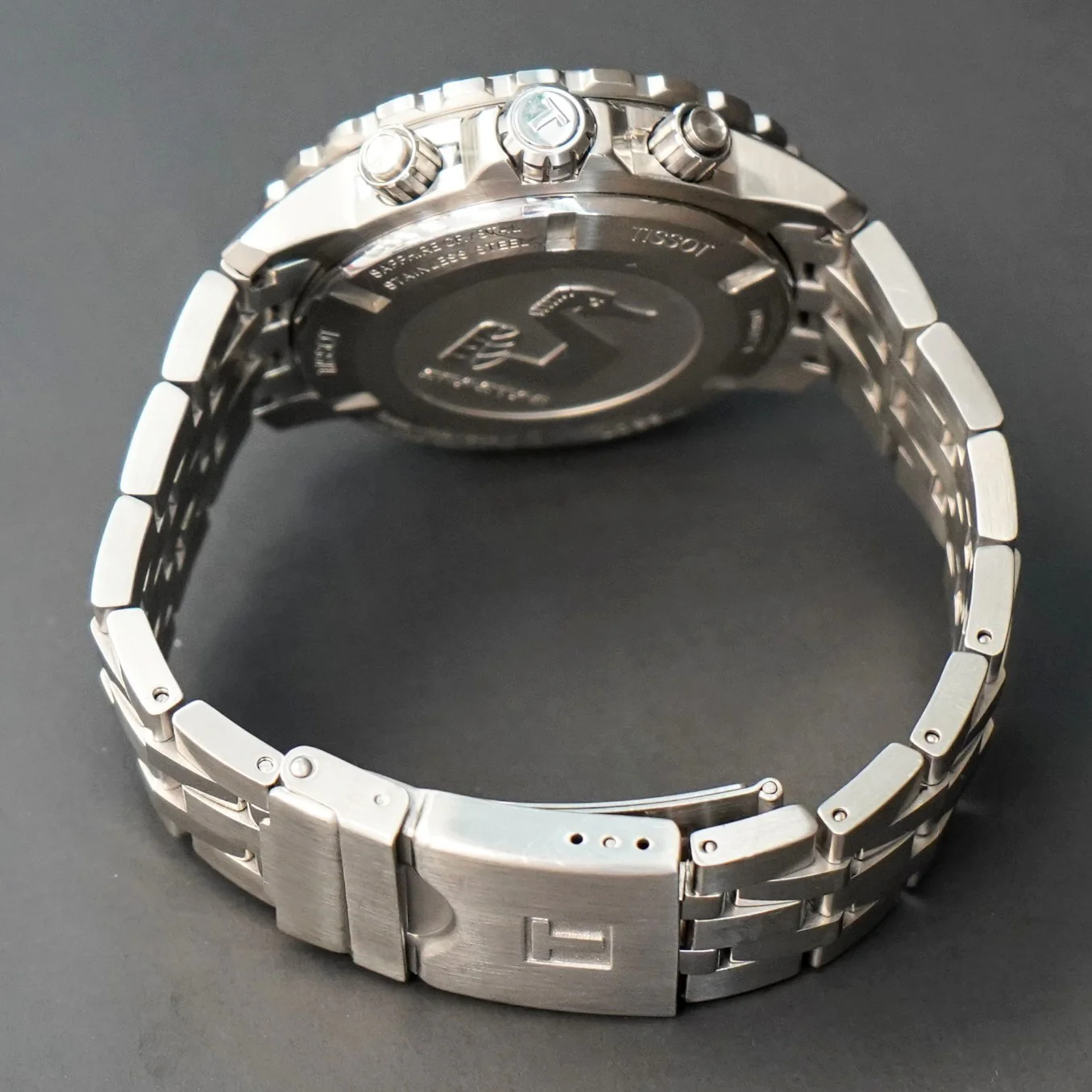 TISSOT Seastar Chronograph Watch Blue Dial & Bezel ALL S.S. T066417A Quartz Wristwatch - Image 10