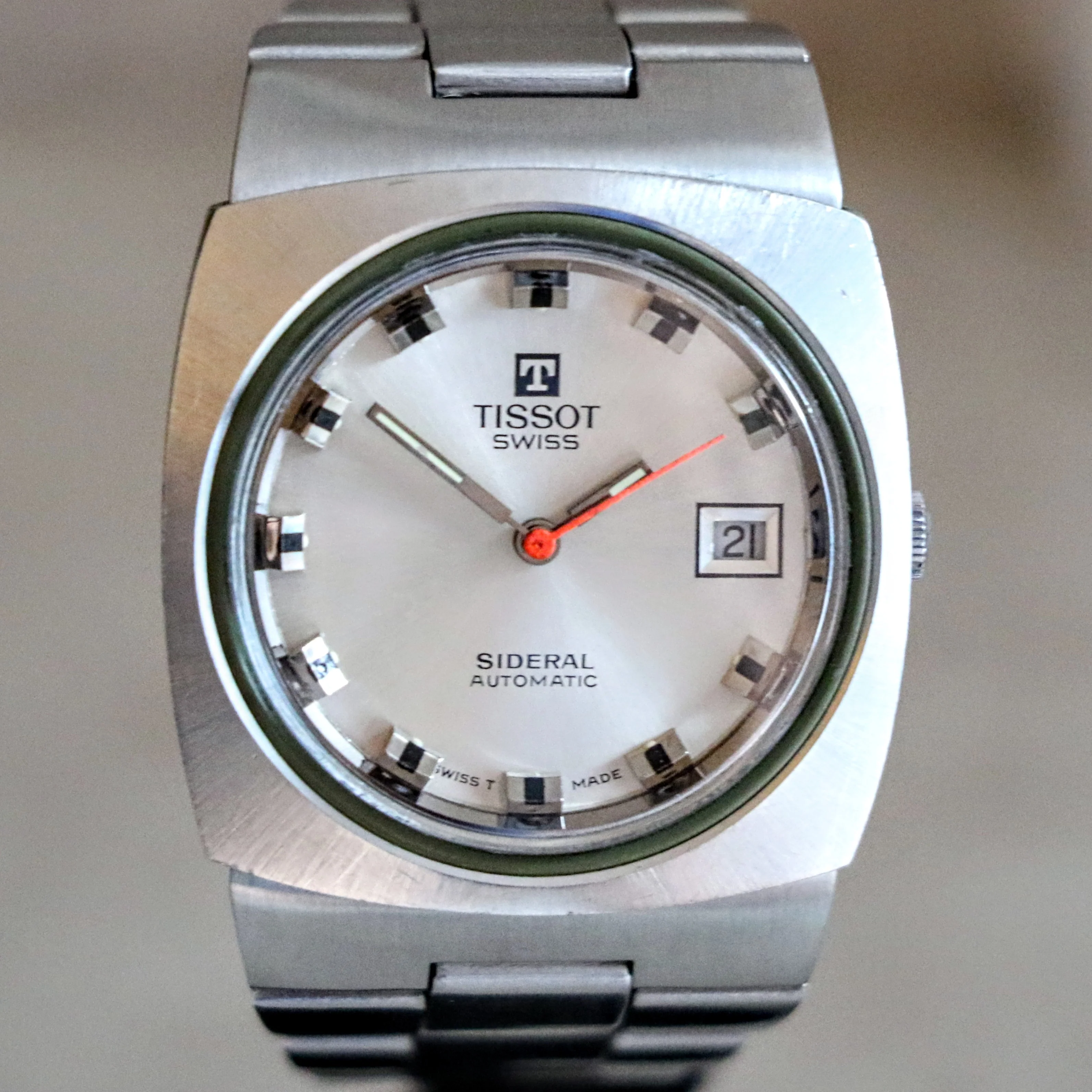 TISSOT Sideral Automatic Watch Date Indicator Vintage Wristwatch Original Bracelet - Image 3
