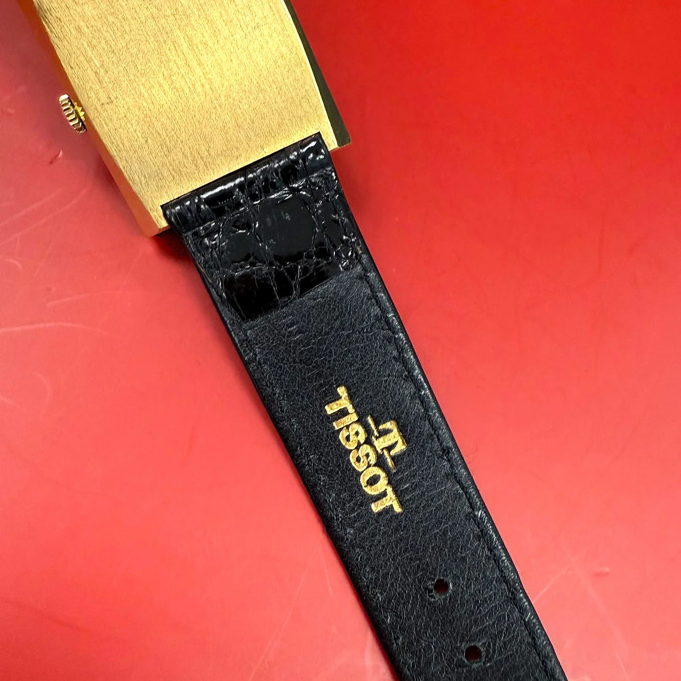 1972 Tissot Stylist Dress Watch Jumbo Tank Case Swiss Wristwatch - Original Strap - Image 13