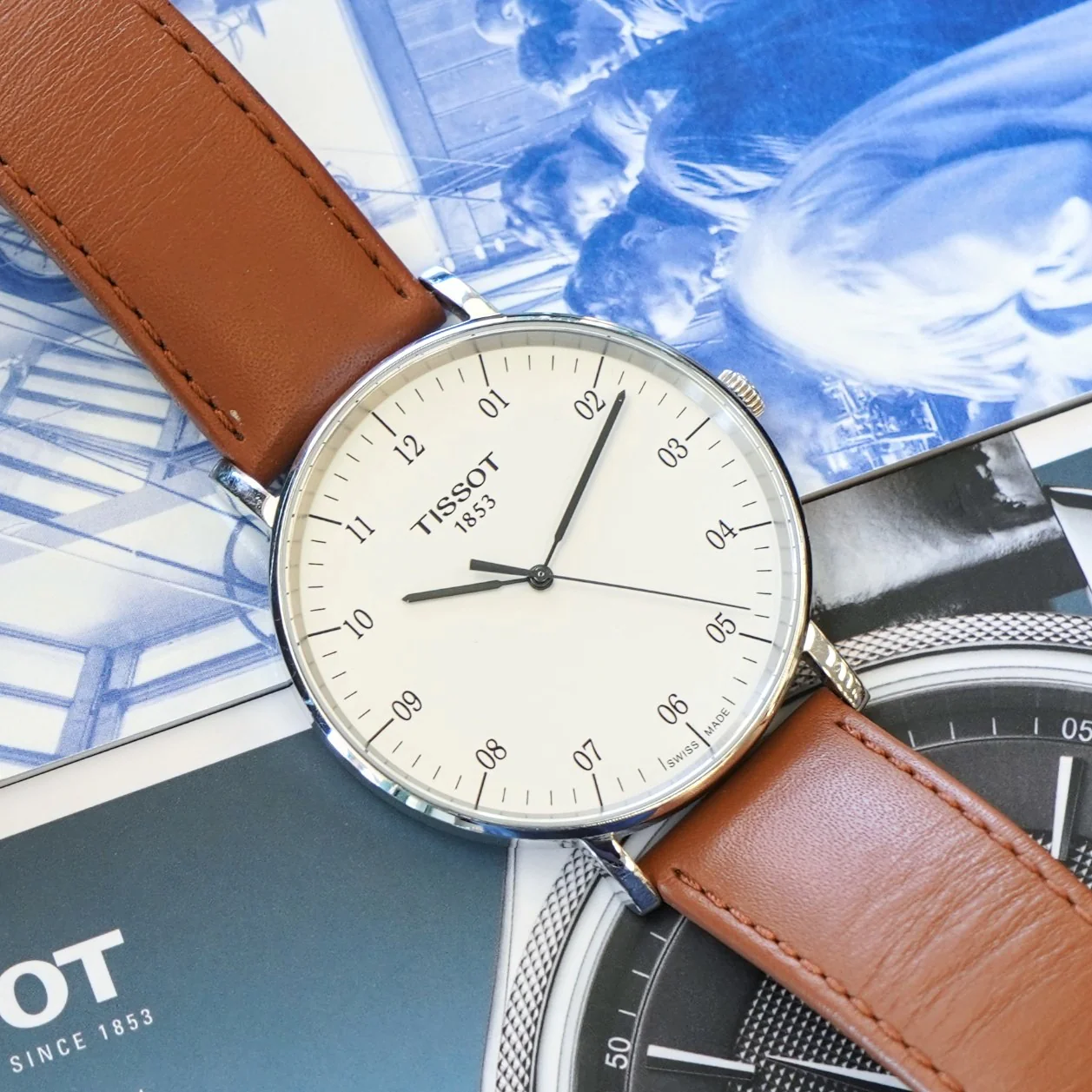 TISSOT T-Classic Everytime Watch 42mm T109610A Silver Dial Wristwatch ALL Original in Box! - Image 16