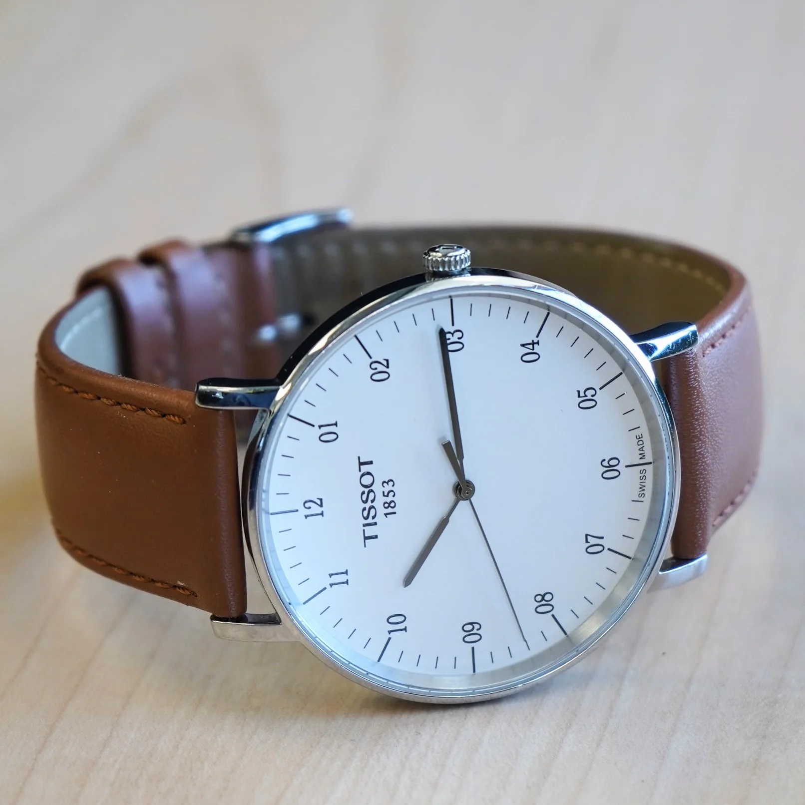 TISSOT T-Classic Everytime Watch 42mm T109610A Silver Dial Wristwatch ALL Original in Box! - Image 9