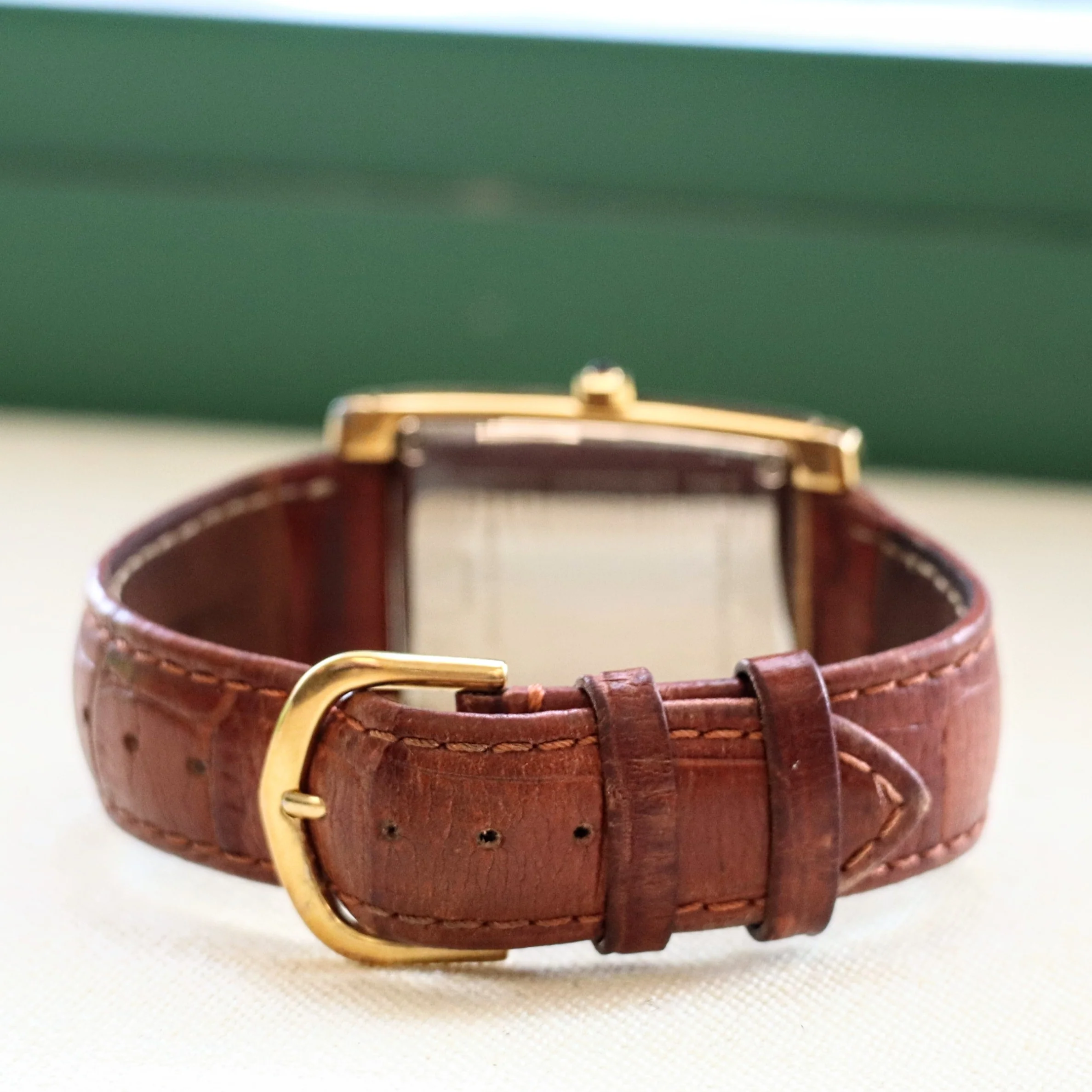 TORNEAU Quartz Watch Date Indicator Swiss Made Wristwatch Tank Case - Image 12