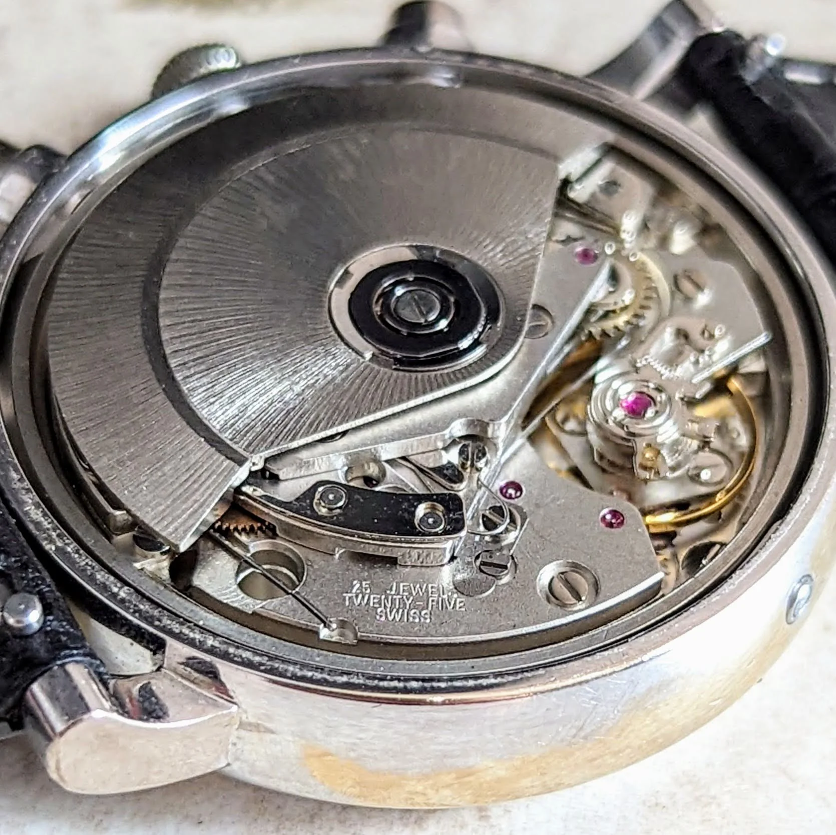 TOURNEAU Automatic Watch Day/Date Moonphase Chronograph 18K Gold Wristwatch - Image 18