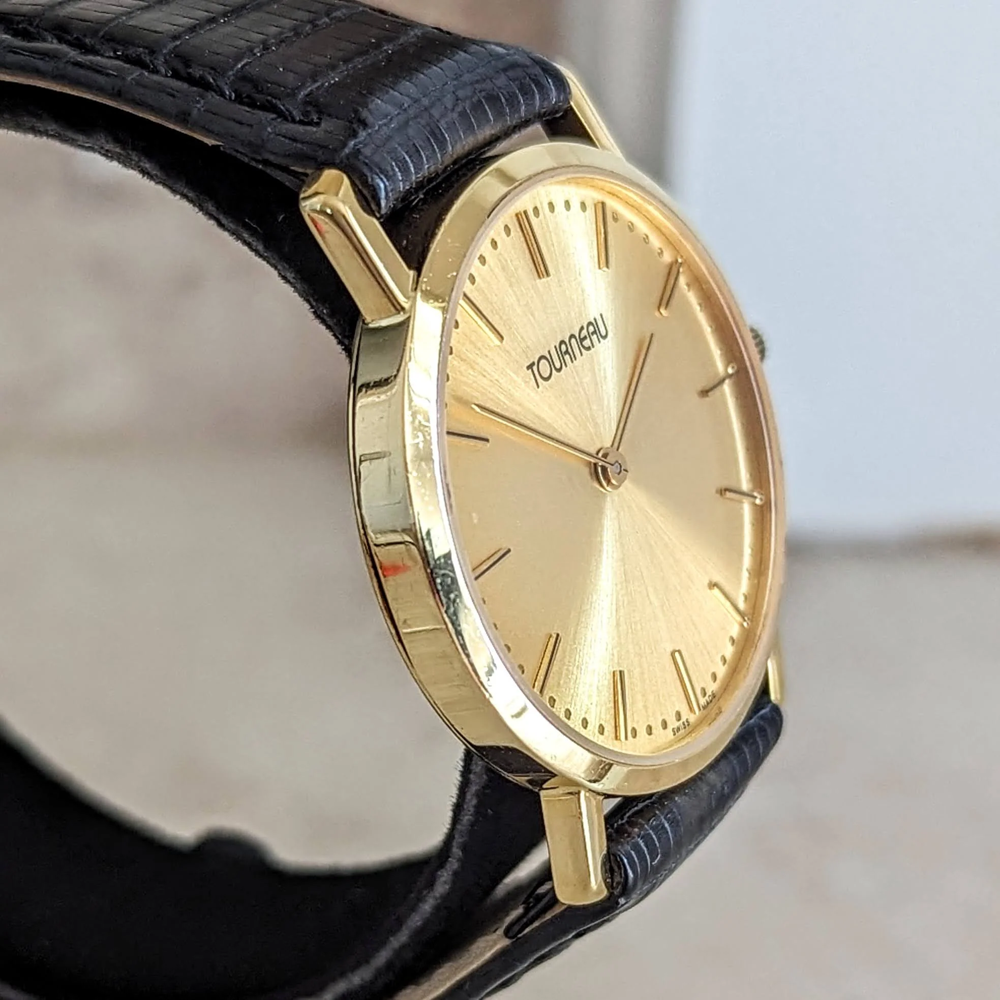 TOURNEAU Wristwatch 18K GOLD Swiss Made Cal. ETA 255.411 6J Quartz Watch 33mm - Image 6