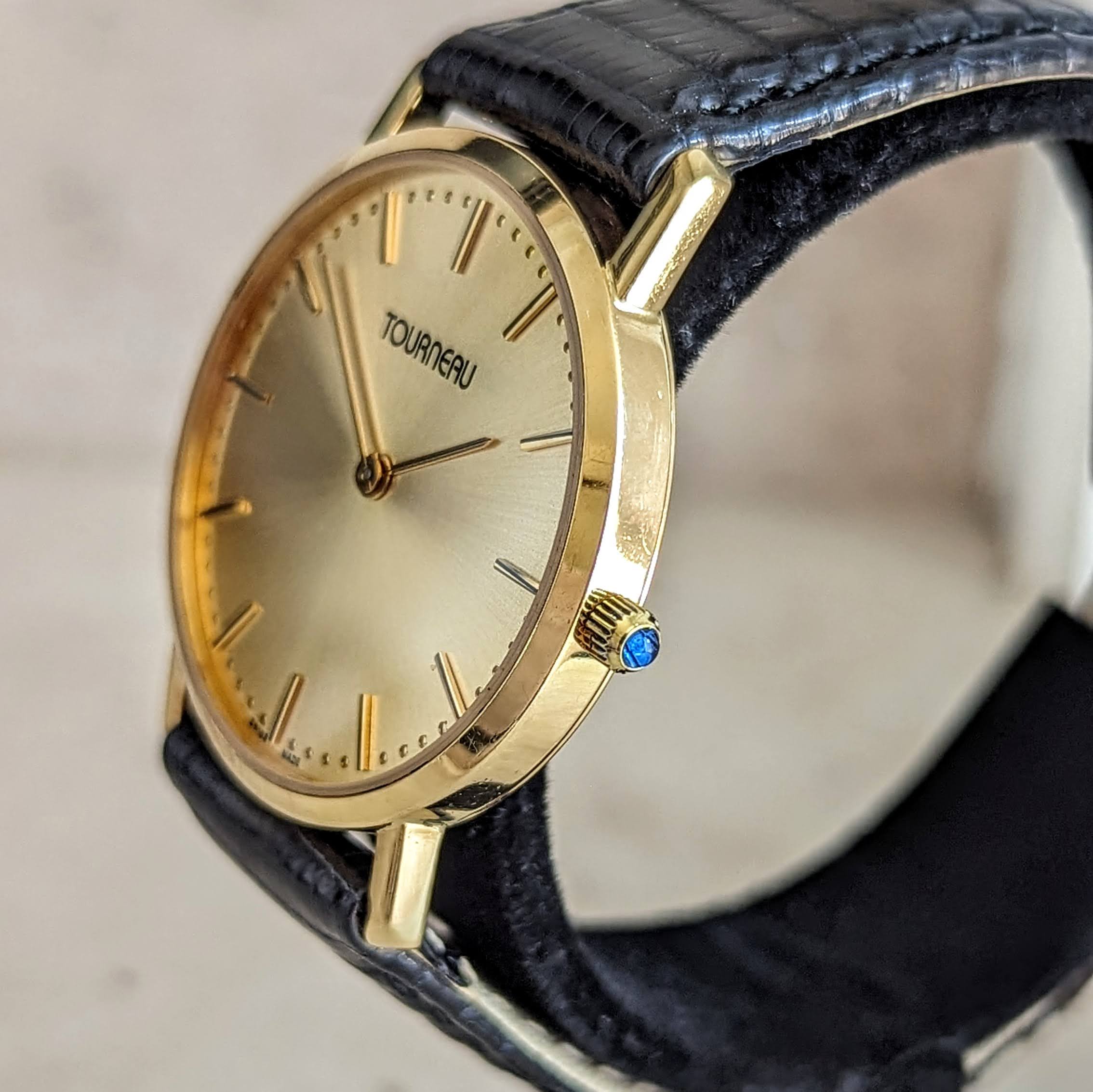 TOURNEAU Wristwatch 18K GOLD Swiss Made Cal. ETA 255.411 6J Quartz Watch 33mm - Image 7