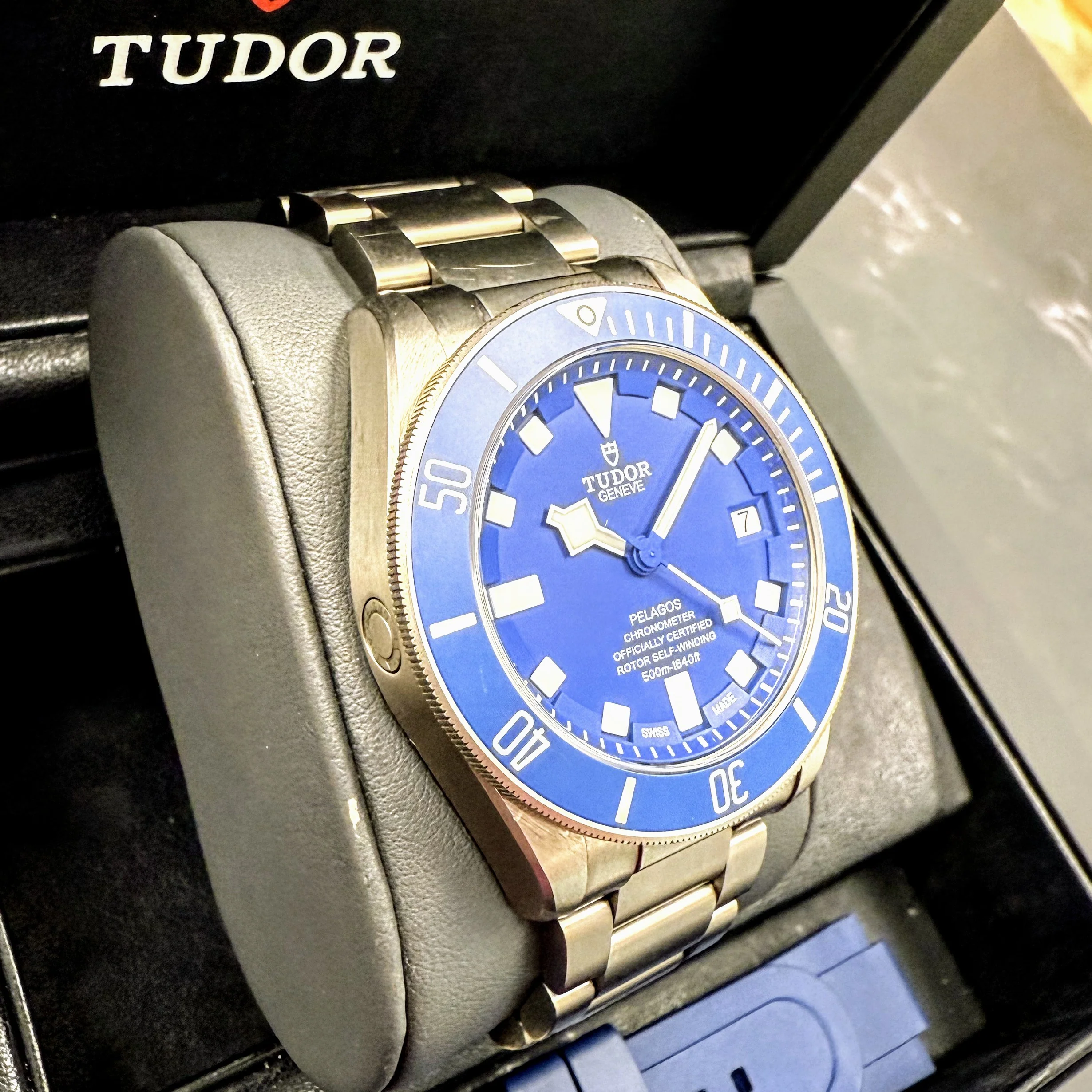 TUDOR Pelagos Automatic Watch 25600TB 42mm Blue Dial Titanium Bracelet - Image 6