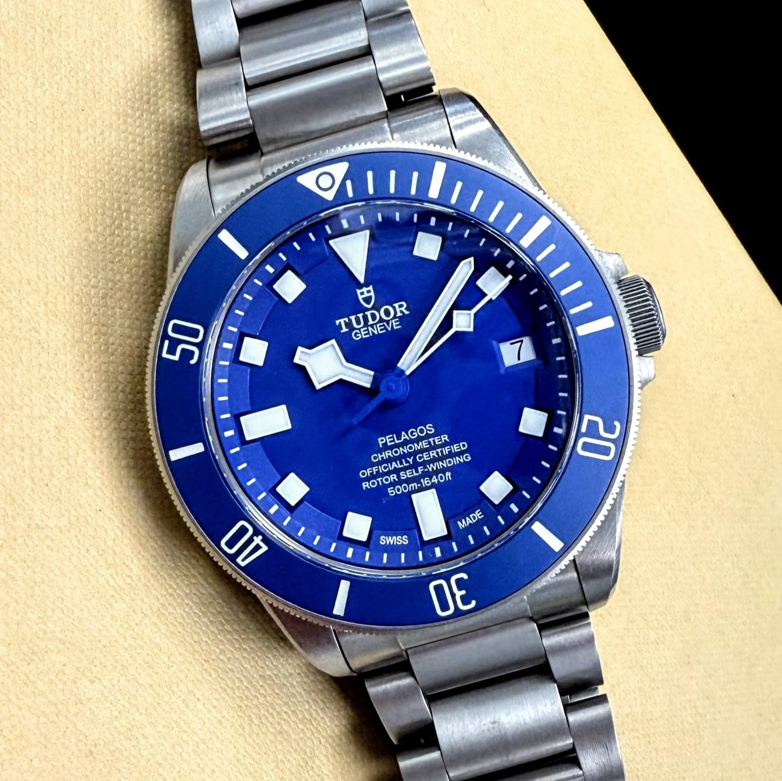 TUDOR Pelagos Automatic Watch 25600TB 42mm Blue Dial Titanium Bracelet - Image 7
