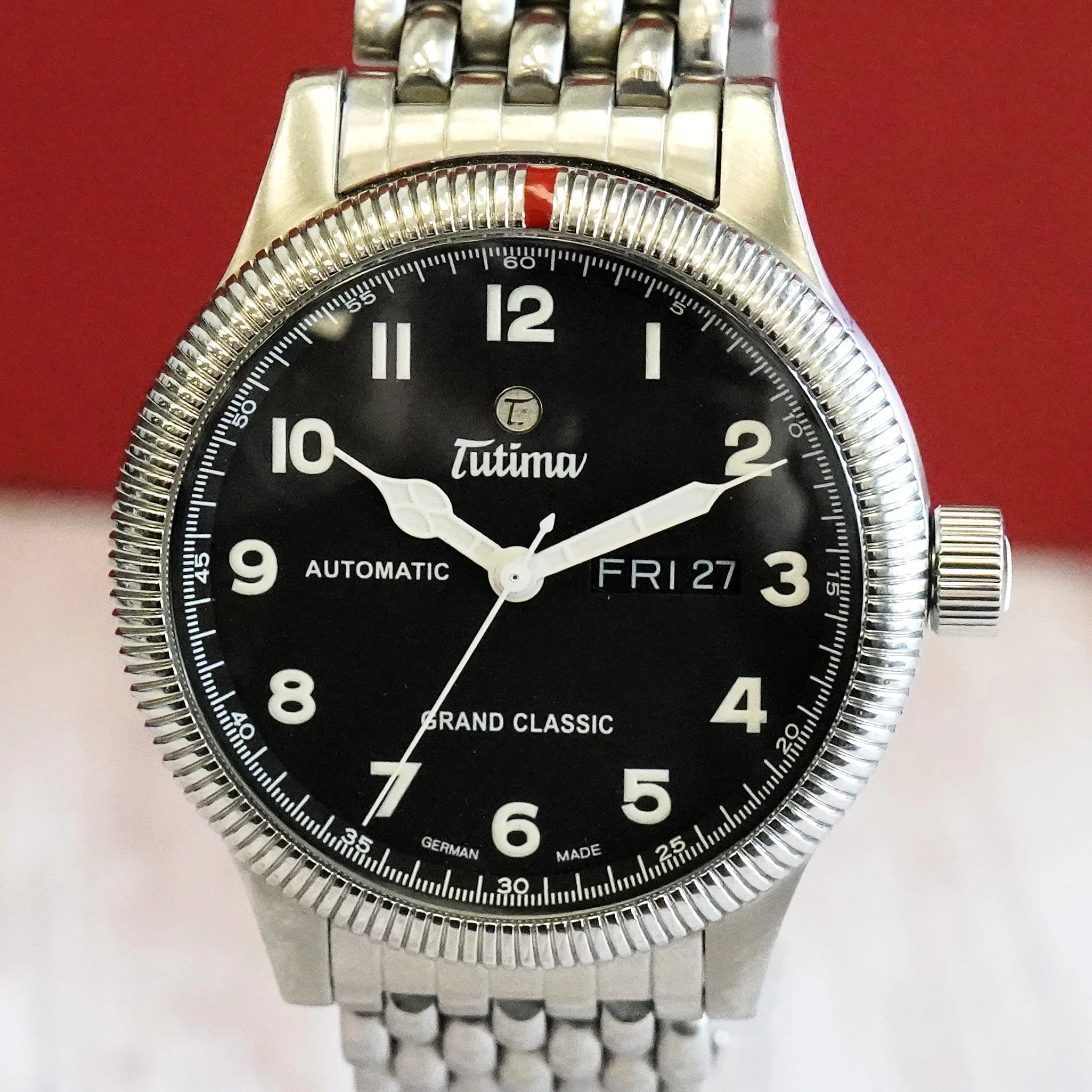 Tutima Grand Classic Automatic Watch Day/Date 43mm S.S. Original Bracelet