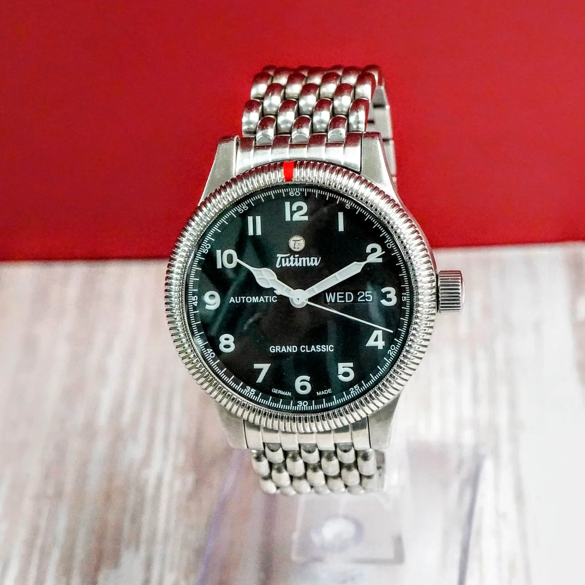 Tutima Grand Classic Automatic Watch Day/Date 43mm S.S. Original Bracelet - Image 6