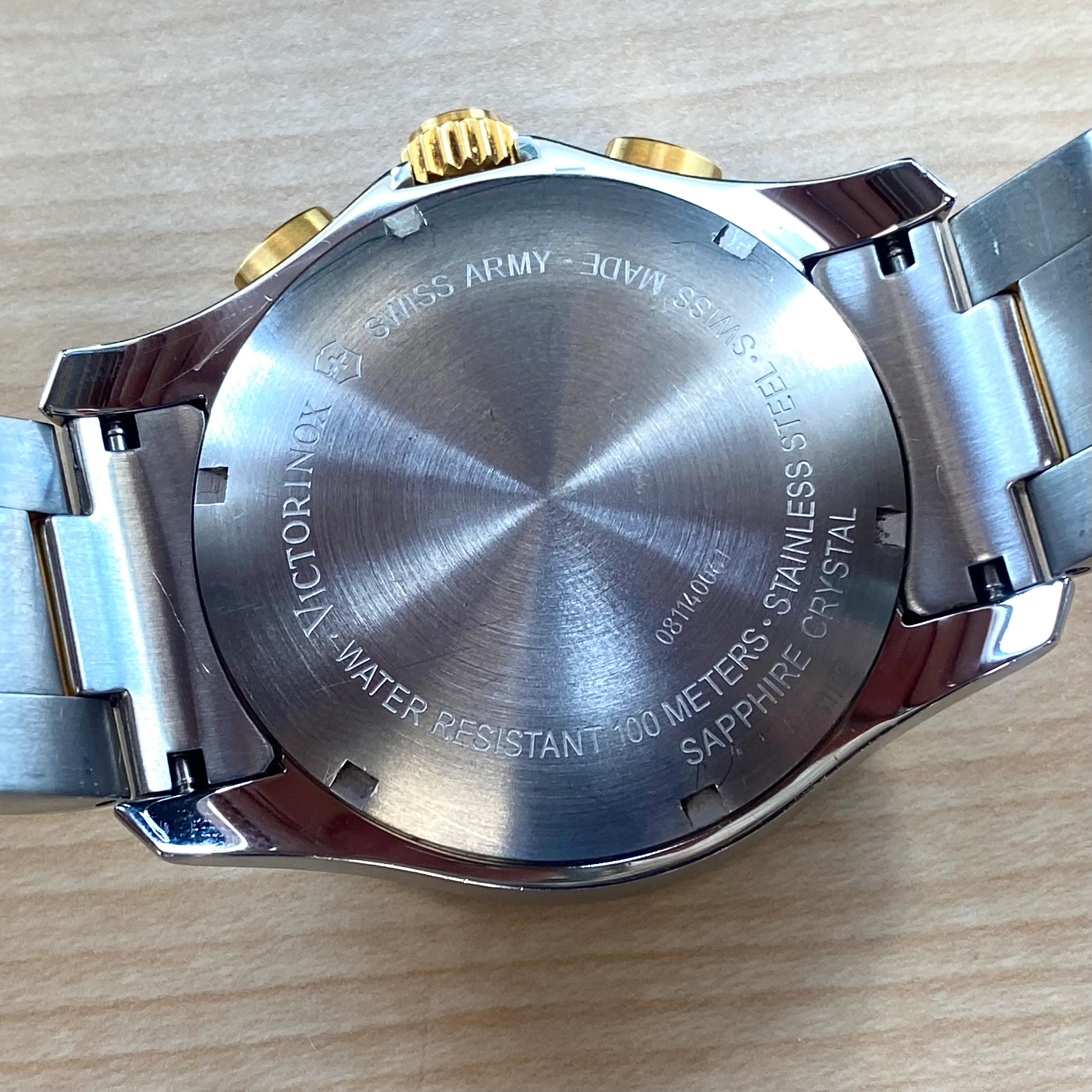 VICTORINOX FieldForce Swiss Army Chrono Classic Watch Model 241170 ALL S.S. Two Tone Wristwatch - Image 13