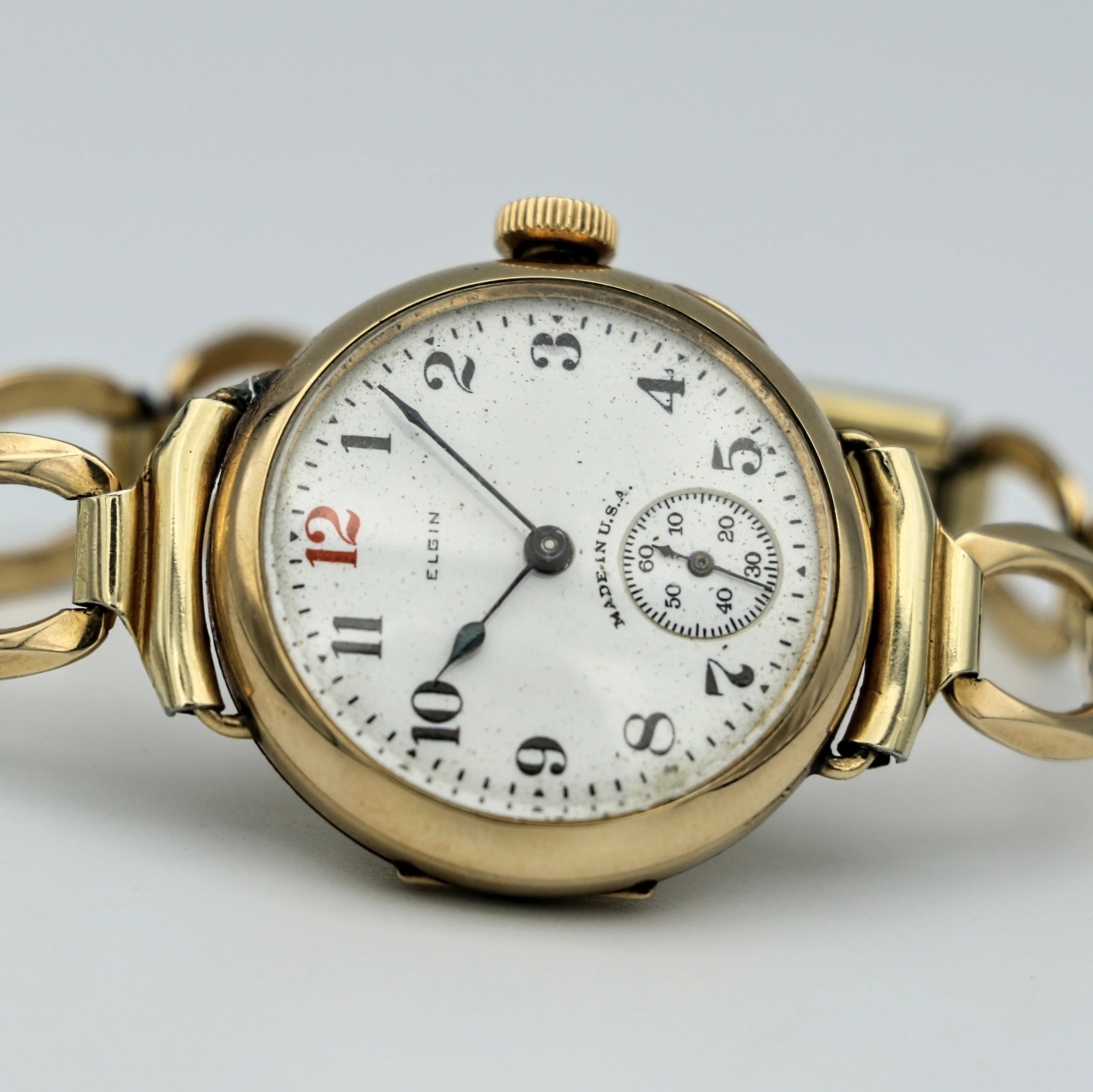1921 ELGIN Trench Watch 7 Jewels Grade 462 Vintage Wristwatch - Image 2