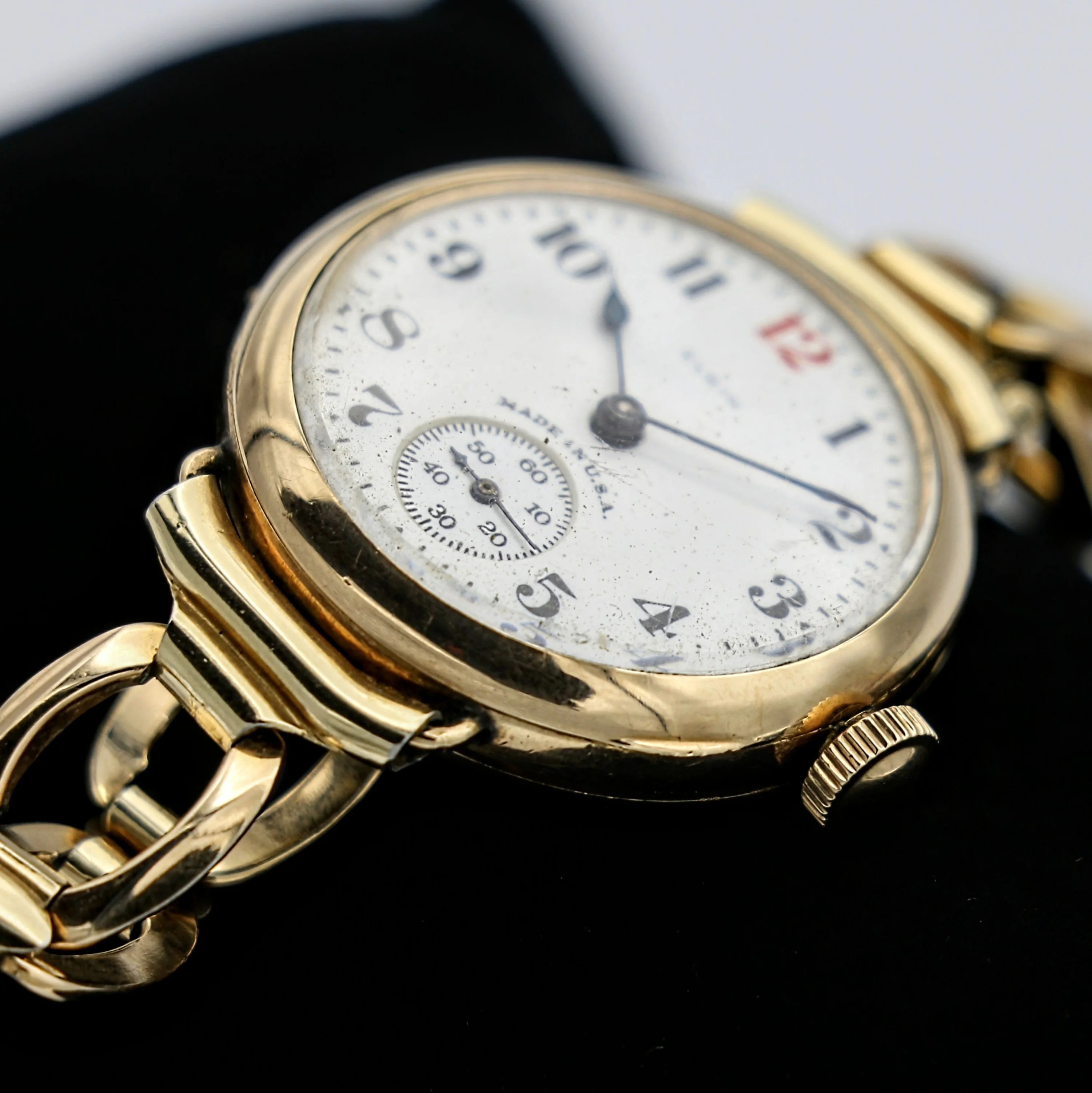 1921 ELGIN Trench Watch 7 Jewels Grade 462 Vintage Wristwatch - Image 4