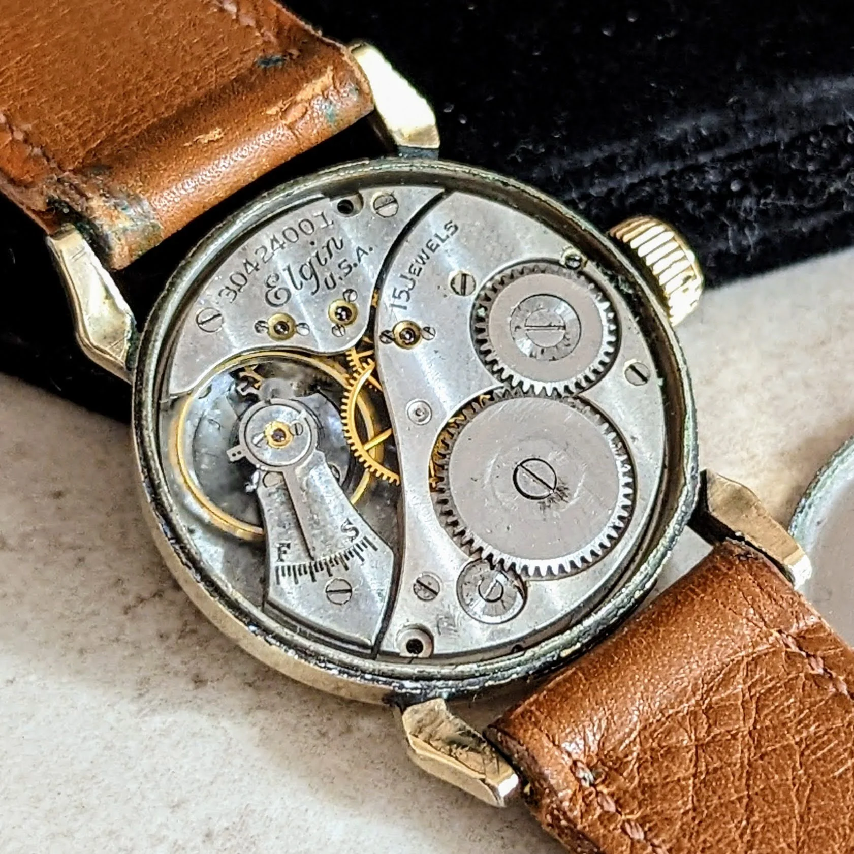 Vintage 1928 ELGIN Watch 17 Jewels Model 1 Grade 428 Wristwatch - Image 13