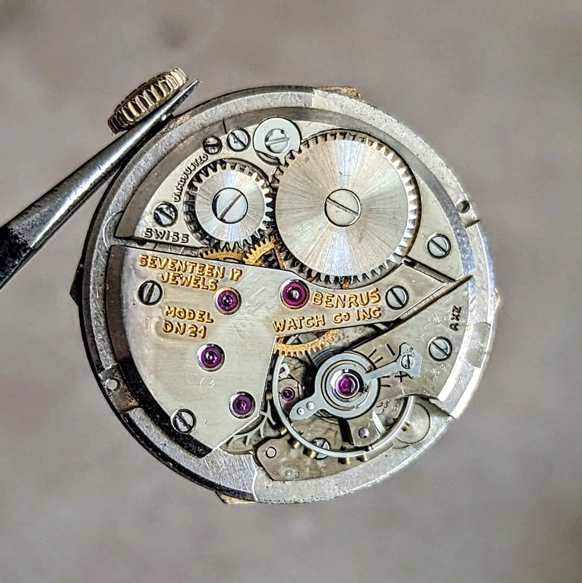 BENRUS Watch Model DN21 17 Jewels ETA 1281 Swiss Made Wristwatch - Image 11