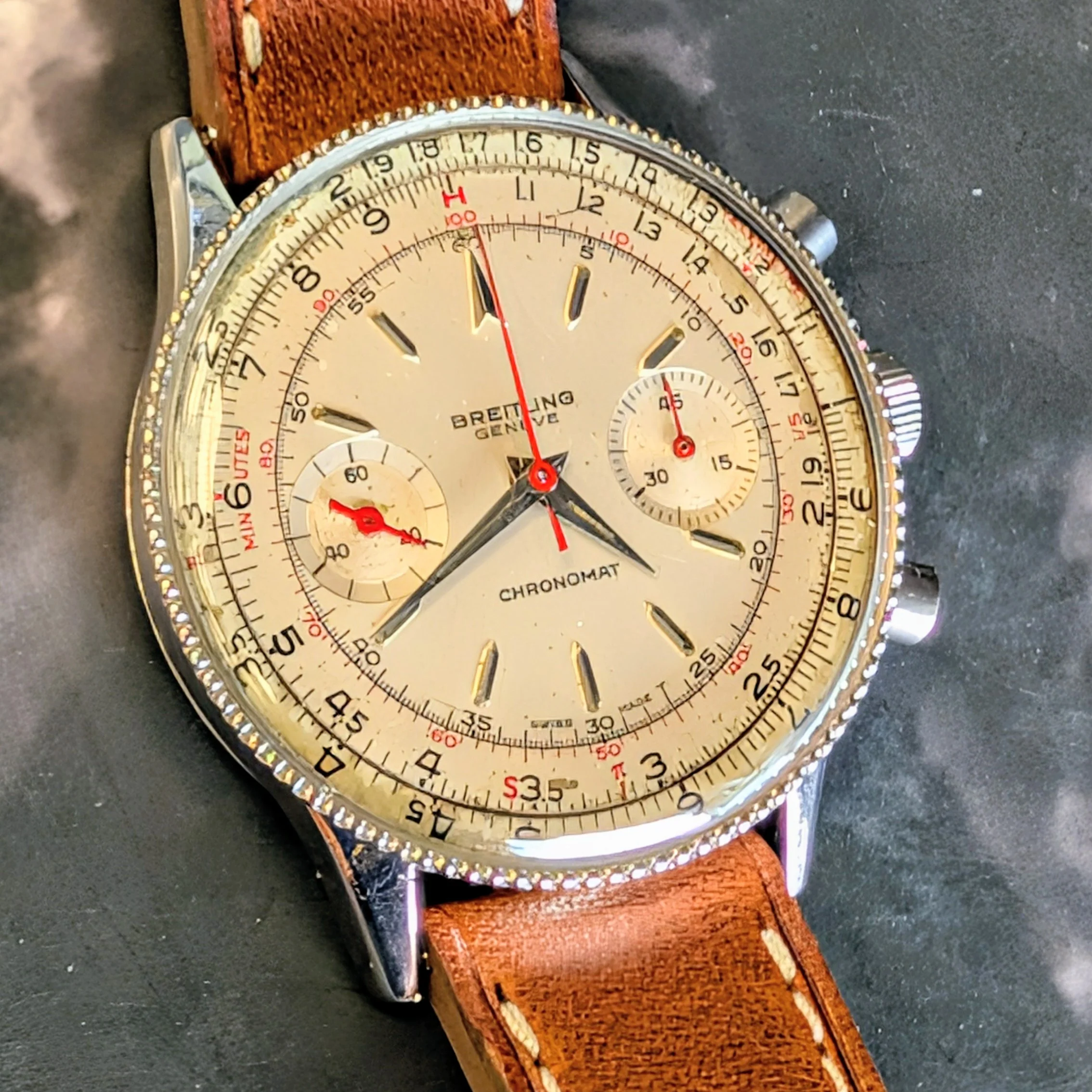Breitling Chronomat 808 Watch 17 Jewels Venus 175 37mm Swiss Wristwatch - Image 10