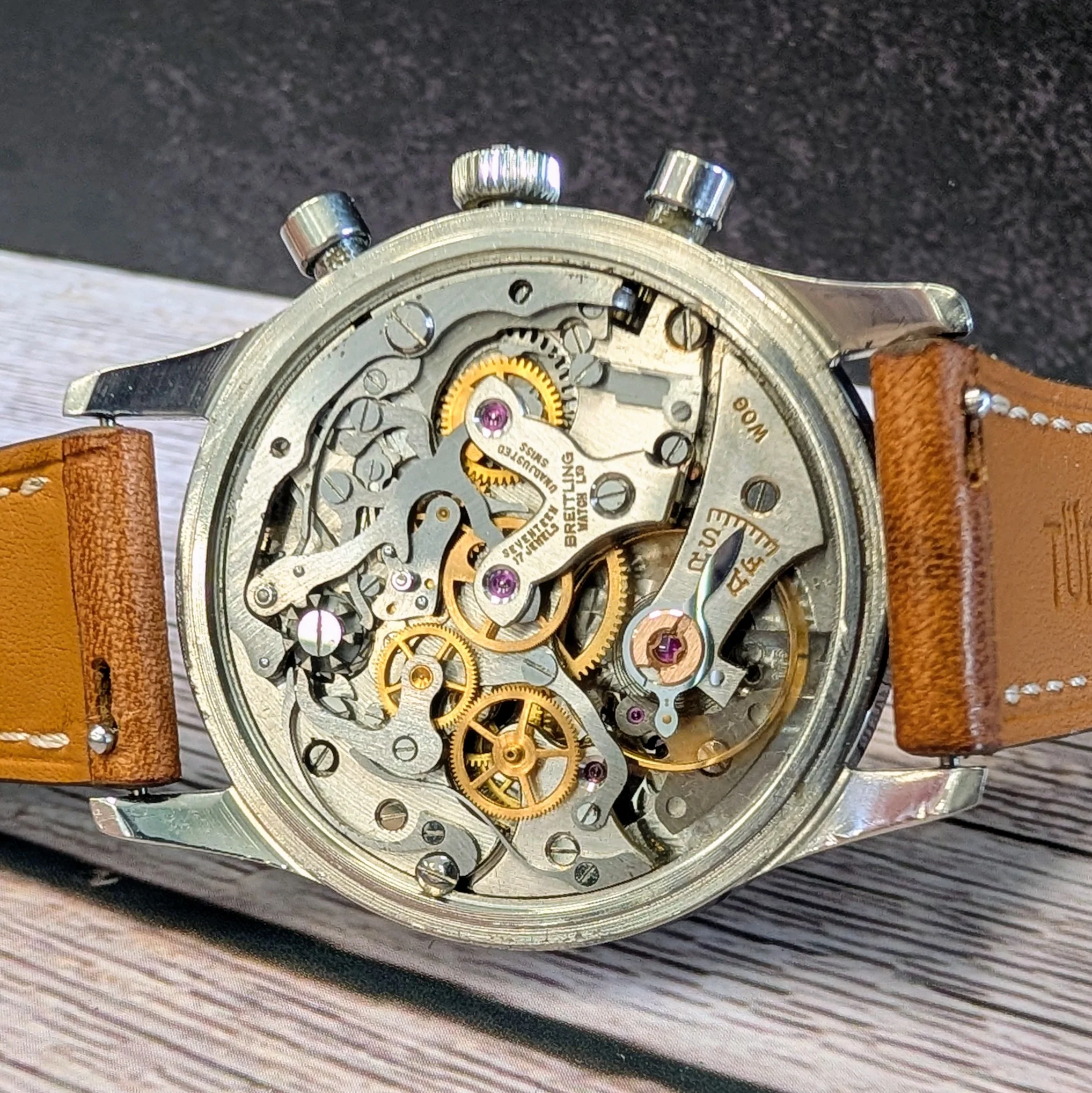Breitling Chronomat 808 Watch 17 Jewels Venus 175 37mm Swiss Wristwatch - Image 14