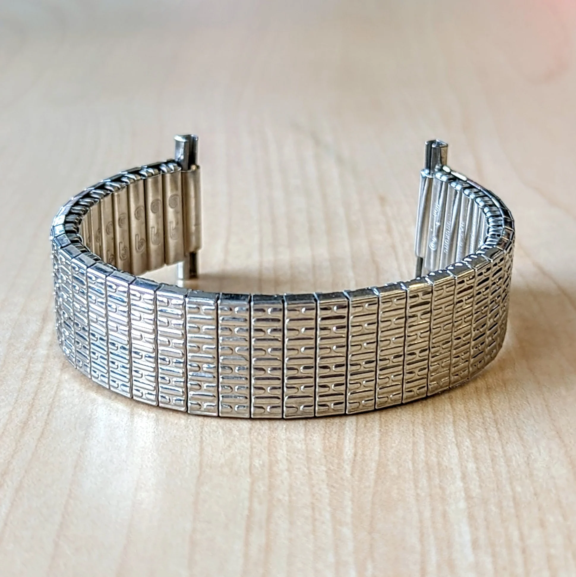 Vintage BRITE Flex Watchband 16-22mm Expansion Bracelet ALL S.S. - Image 4