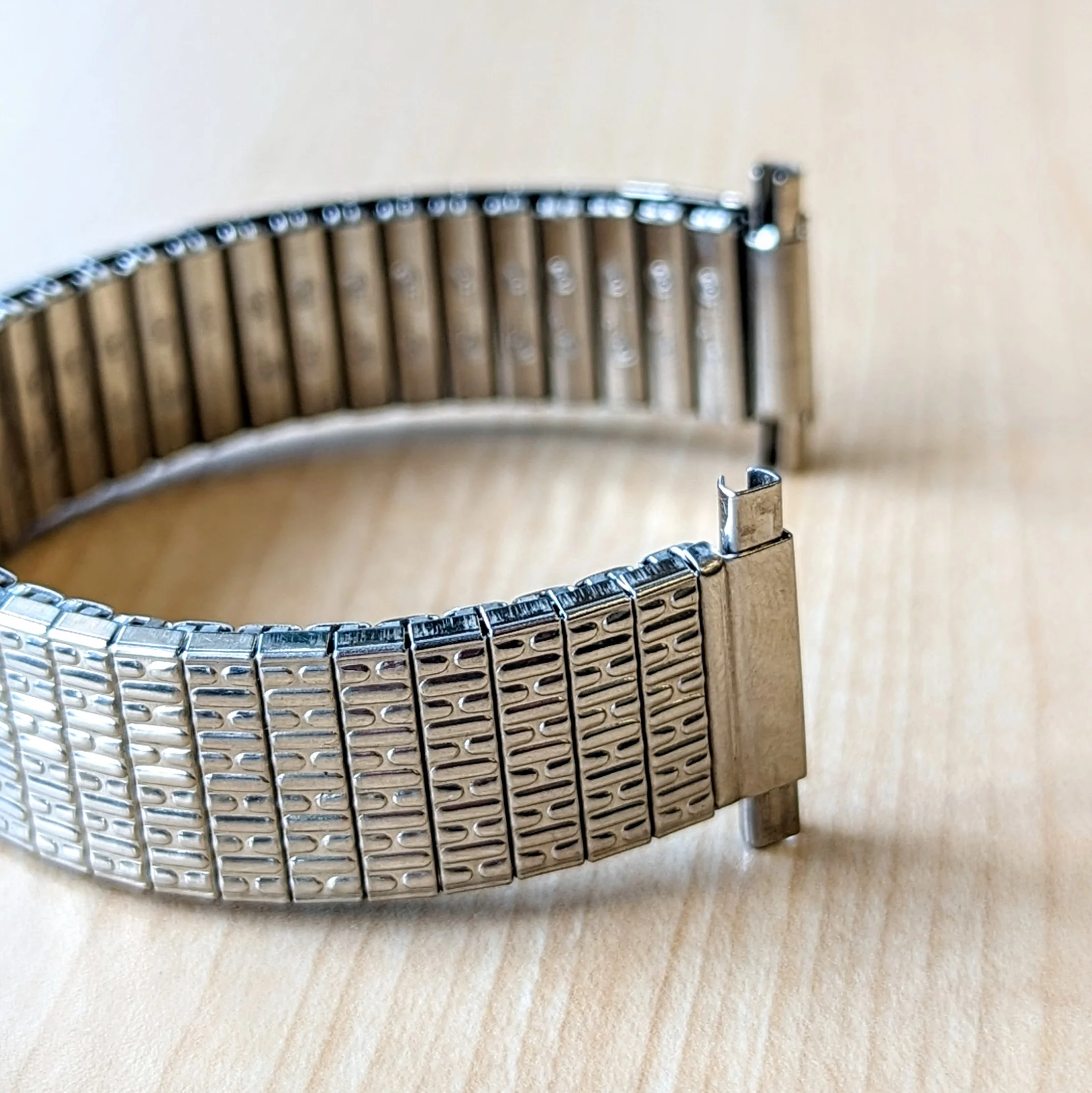 Vintage BRITE Flex Watchband 16-22mm Expansion Bracelet ALL S.S. - Image 5