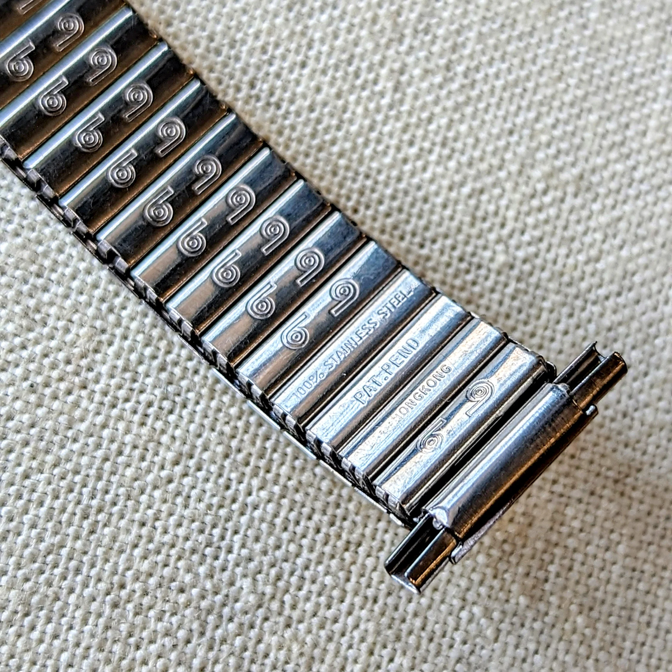 Vintage BRITE Flex Watchband 16-22mm Expansion Bracelet ALL S.S. - Image 7