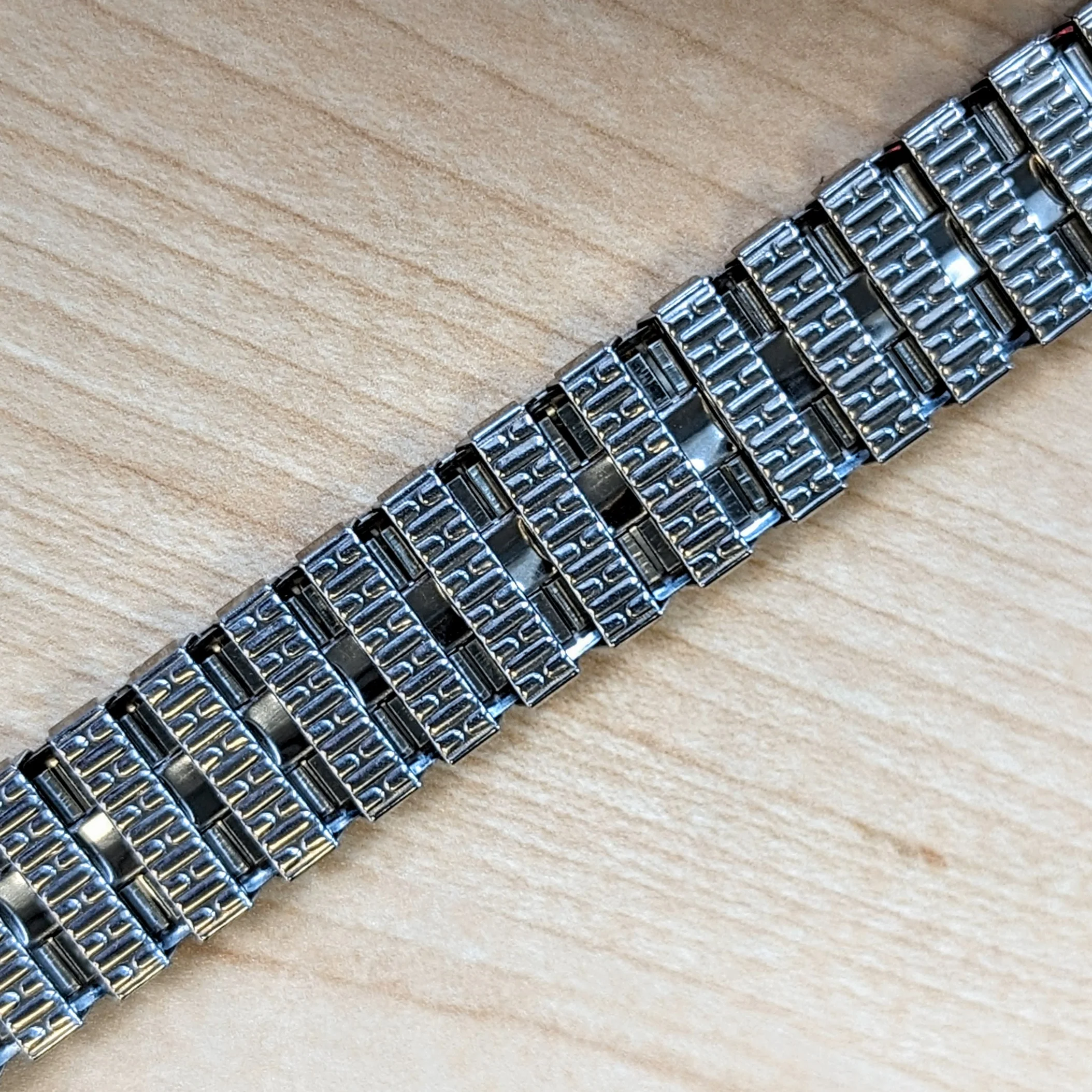 Vintage BRITE Flex Watchband 16-22mm Expansion Bracelet ALL S.S. - Image 9