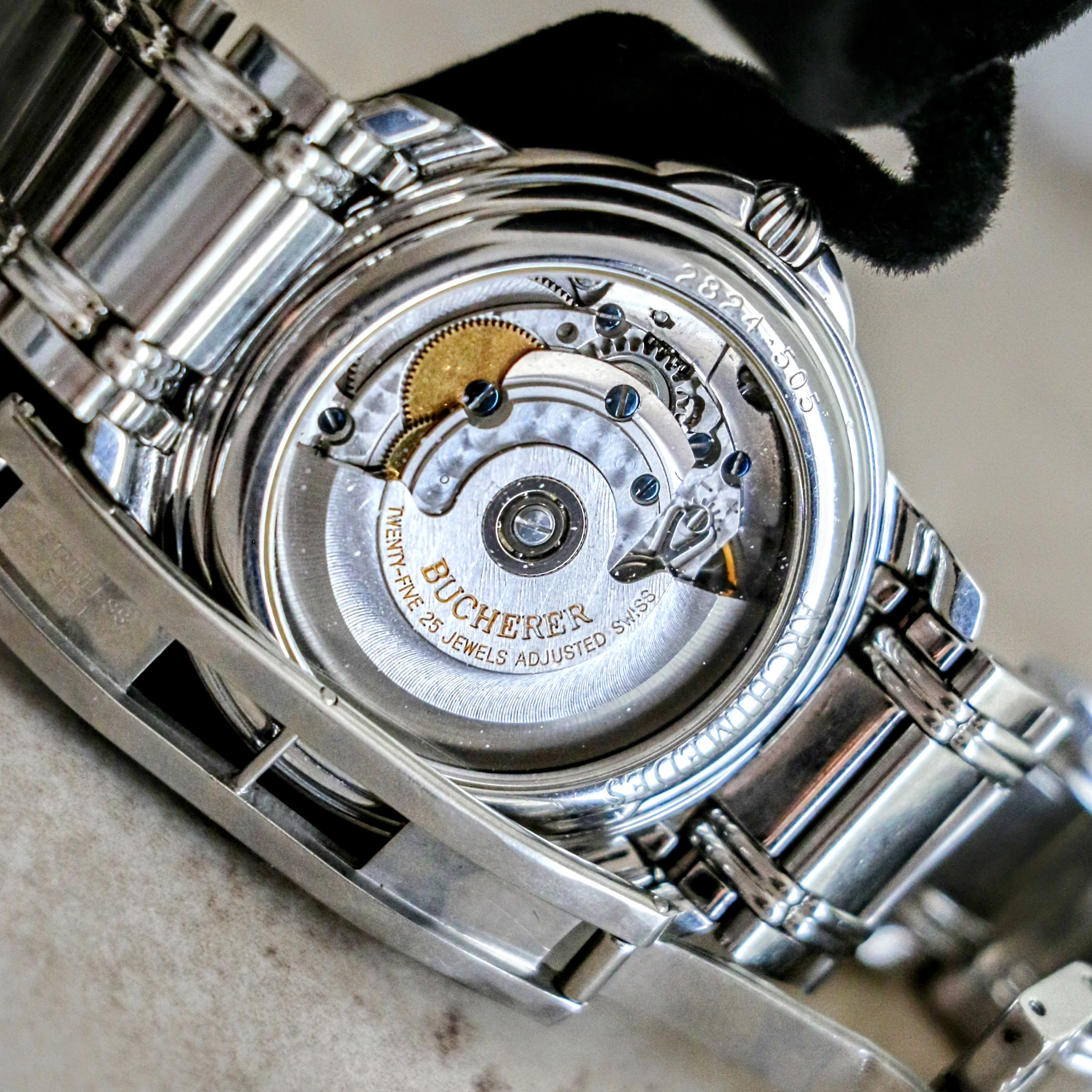 BUCHERER Archimedes Automatic Wristwatch 25 Jewels ADJ Ref. 2824-505 Swiss Made Watch - Image 11