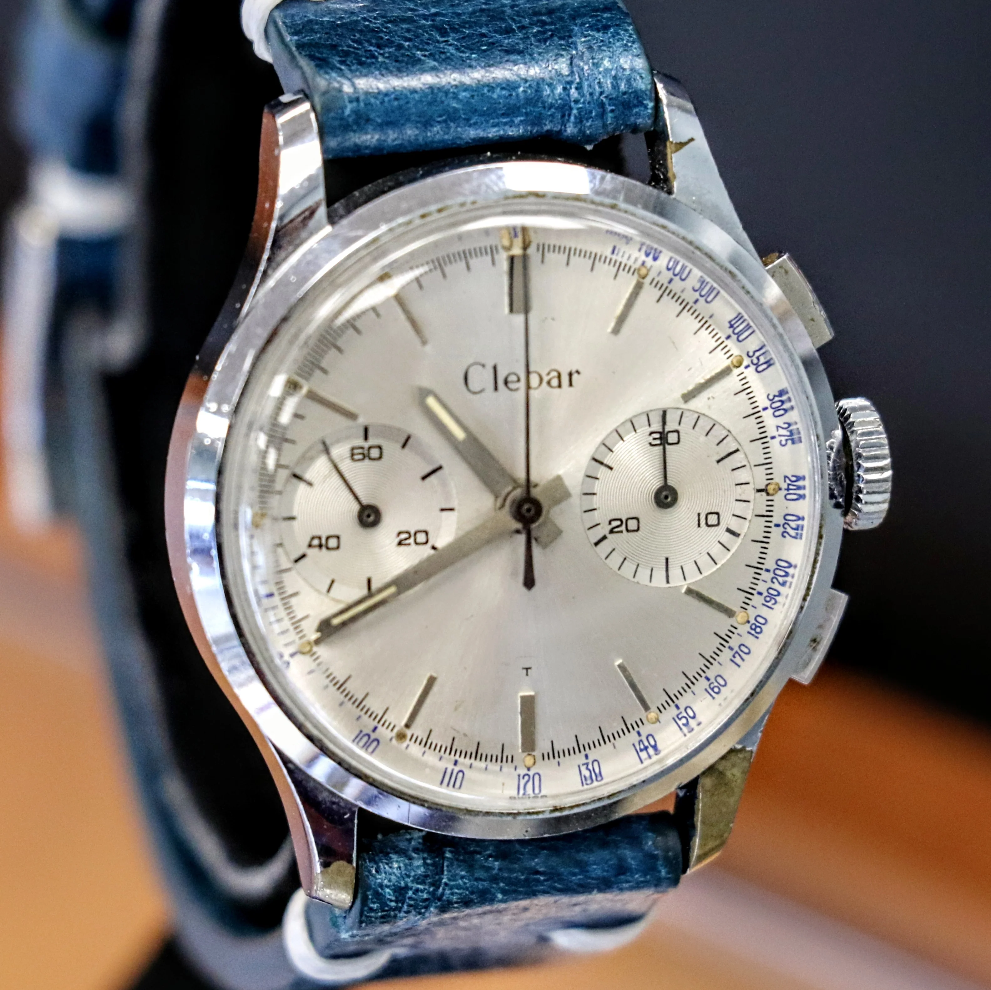 Vintage CLEBAR Chronograph Wristwatch Cal. Landeron 248 Swiss Made Wristwatch
