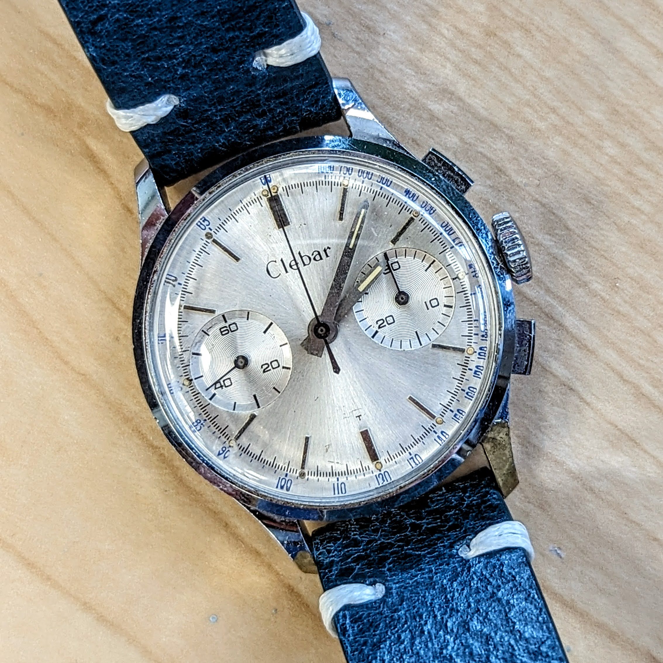 Vintage CLEBAR Chronograph Wristwatch Cal. Landeron 248 Swiss Made Wristwatch - Image 12