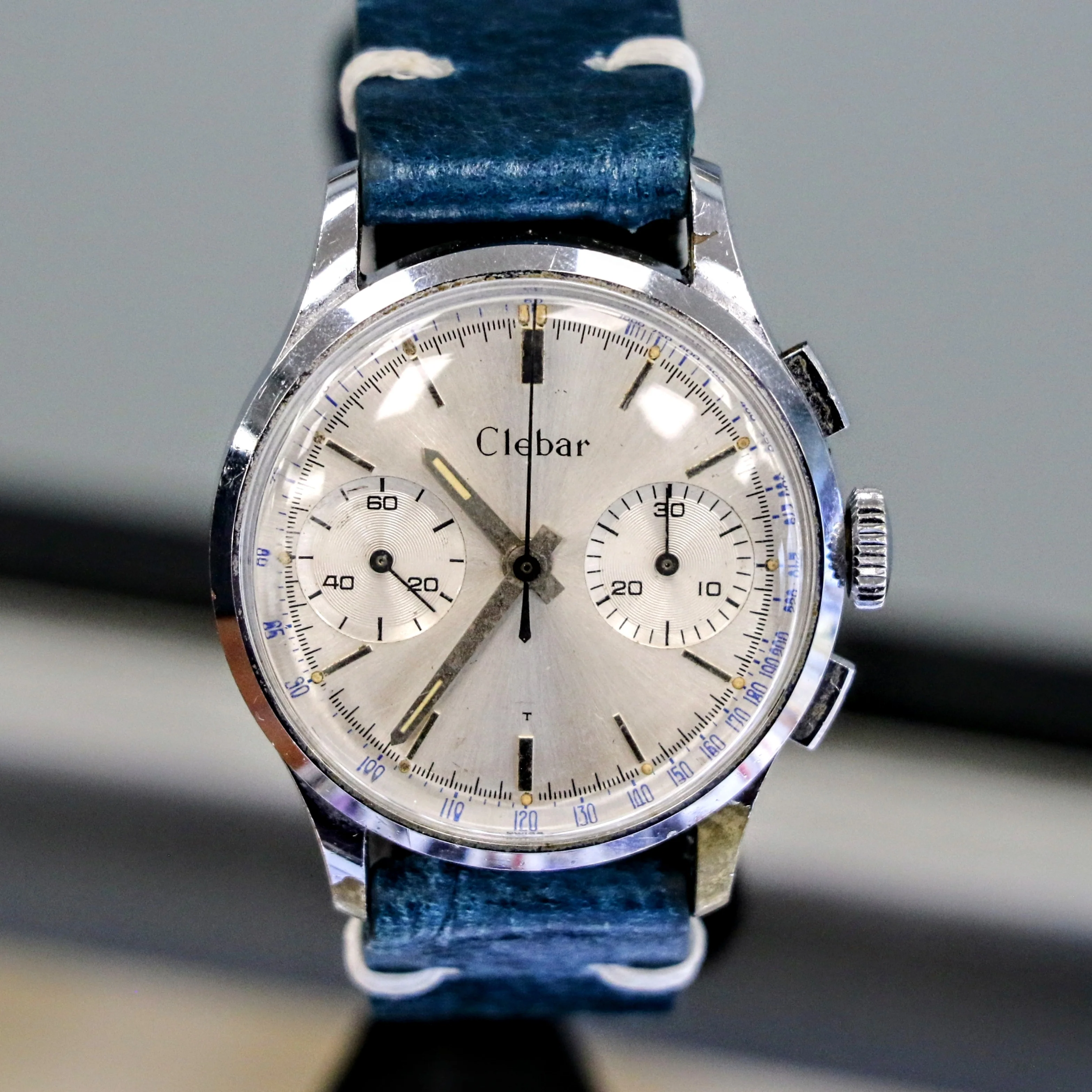 Vintage CLEBAR Chronograph Wristwatch Cal. Landeron 248 Swiss Made Wristwatch - Image 3
