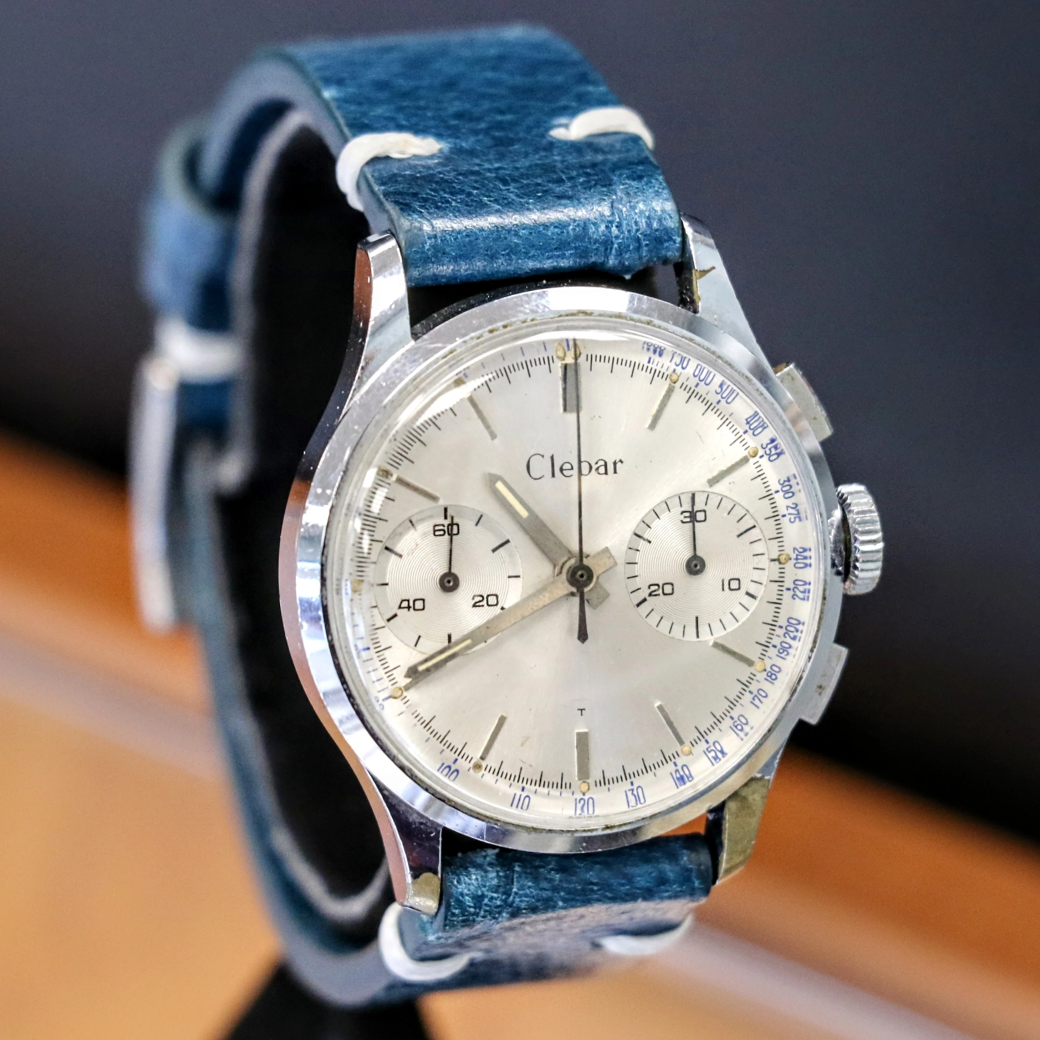 Vintage CLEBAR Chronograph Wristwatch Cal. Landeron 248 Swiss Made Wristwatch - Image 4