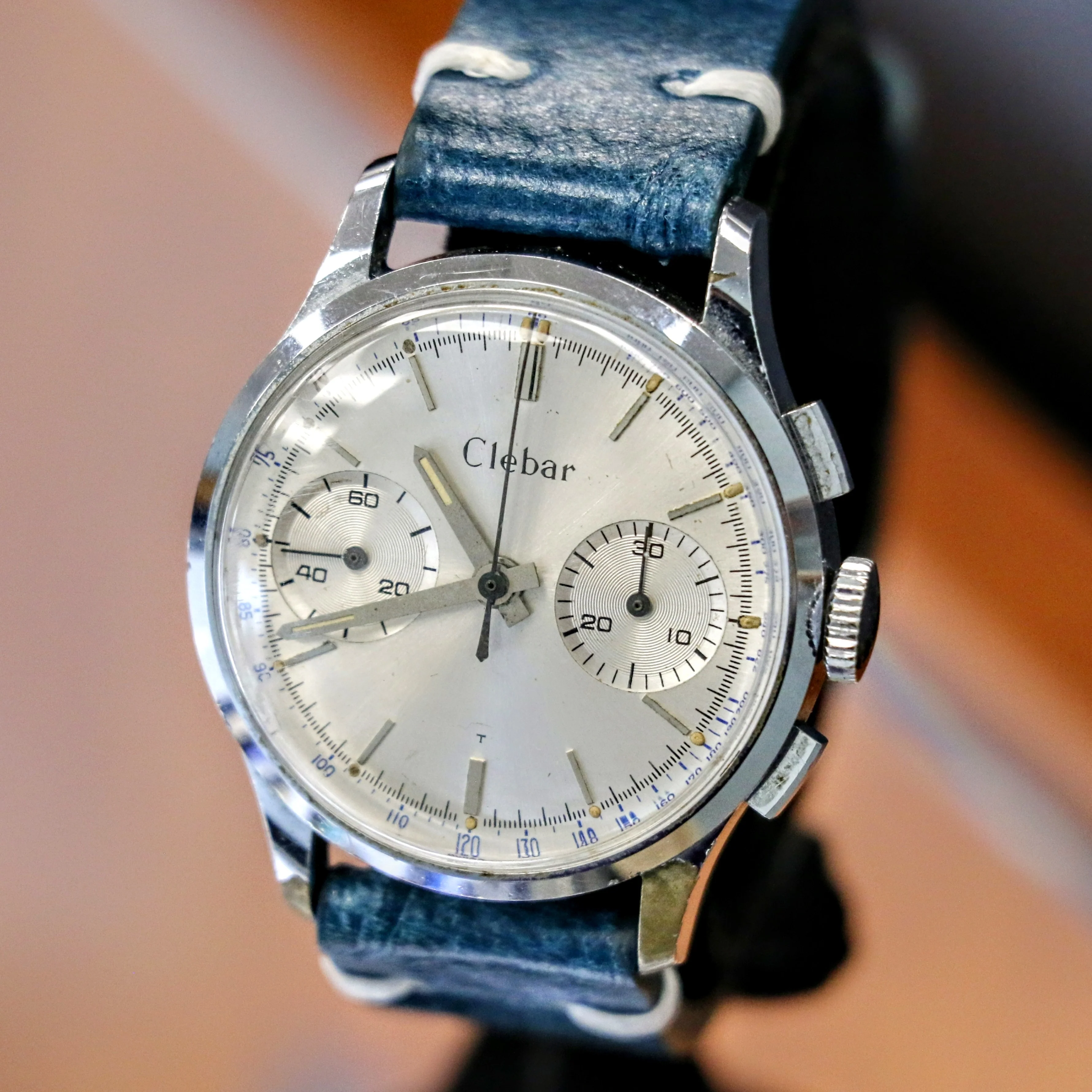 Vintage CLEBAR Chronograph Wristwatch Cal. Landeron 248 Swiss Made Wristwatch - Image 6