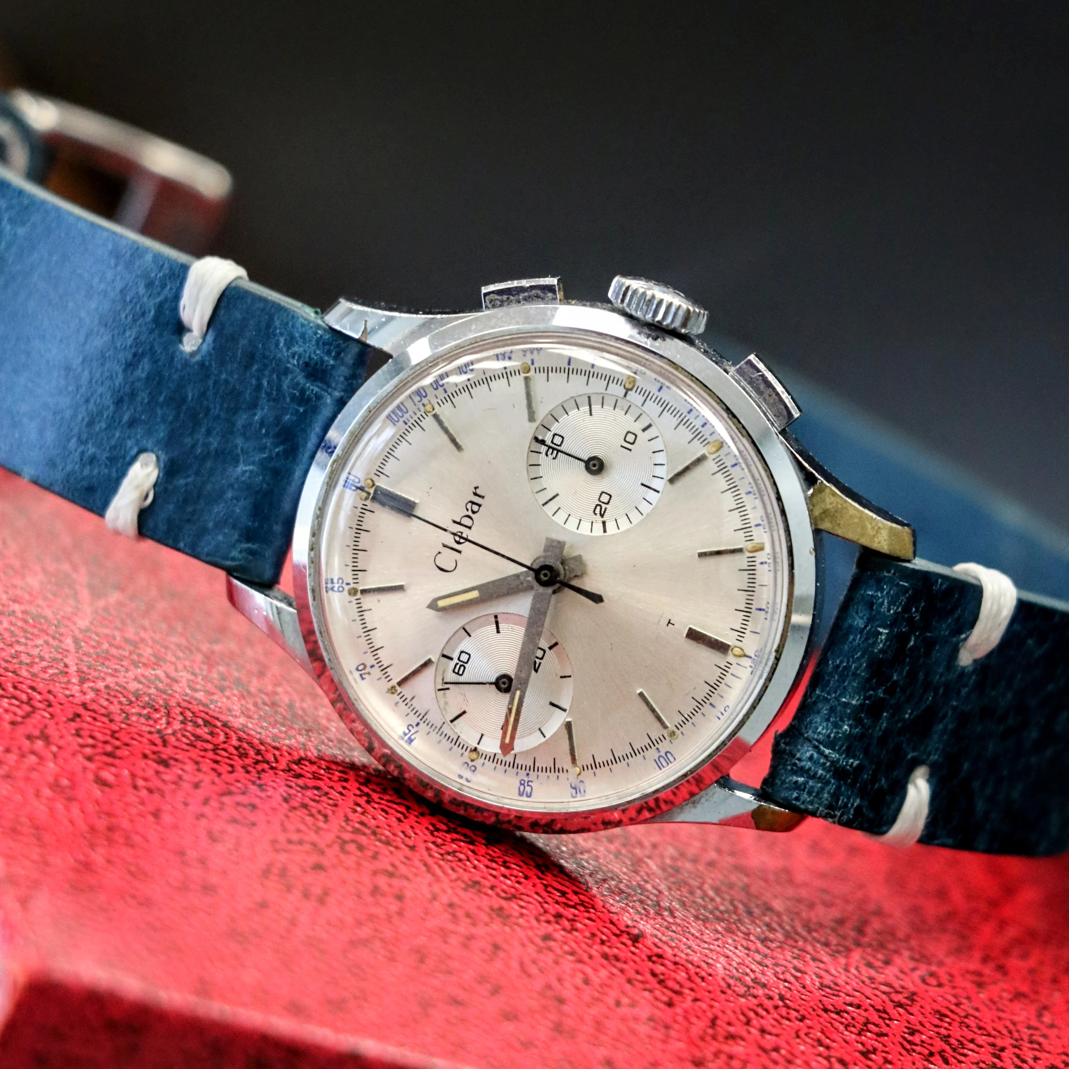 Vintage CLEBAR Chronograph Wristwatch Cal. Landeron 248 Swiss Made Wristwatch - Image 8