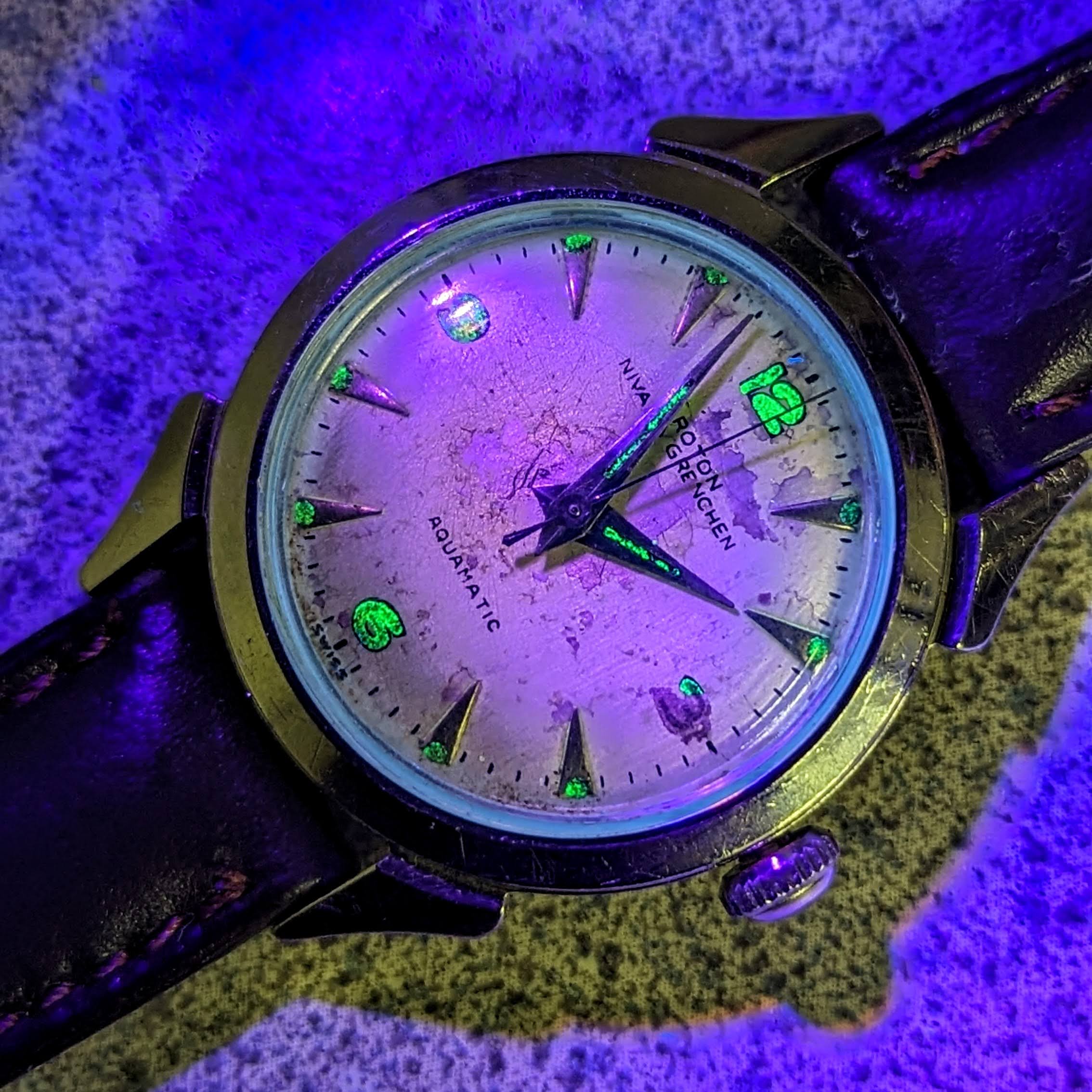 Vintage CROTON Nivada Grenchen Aquamatic Watch Cal. ETA 1256 Selfwinding Wristwatch - Image 10