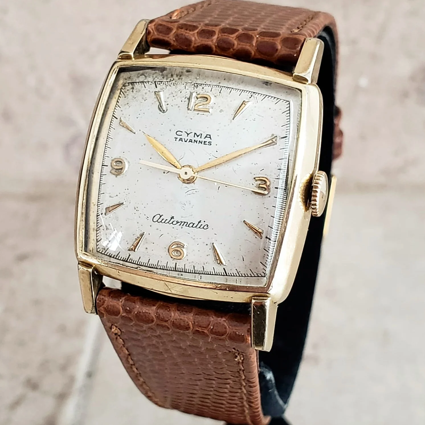 Vintage Cyma Bumper Automatic Wristwatch Swiss Caliber 420 17 Jewels Watch - Image 2