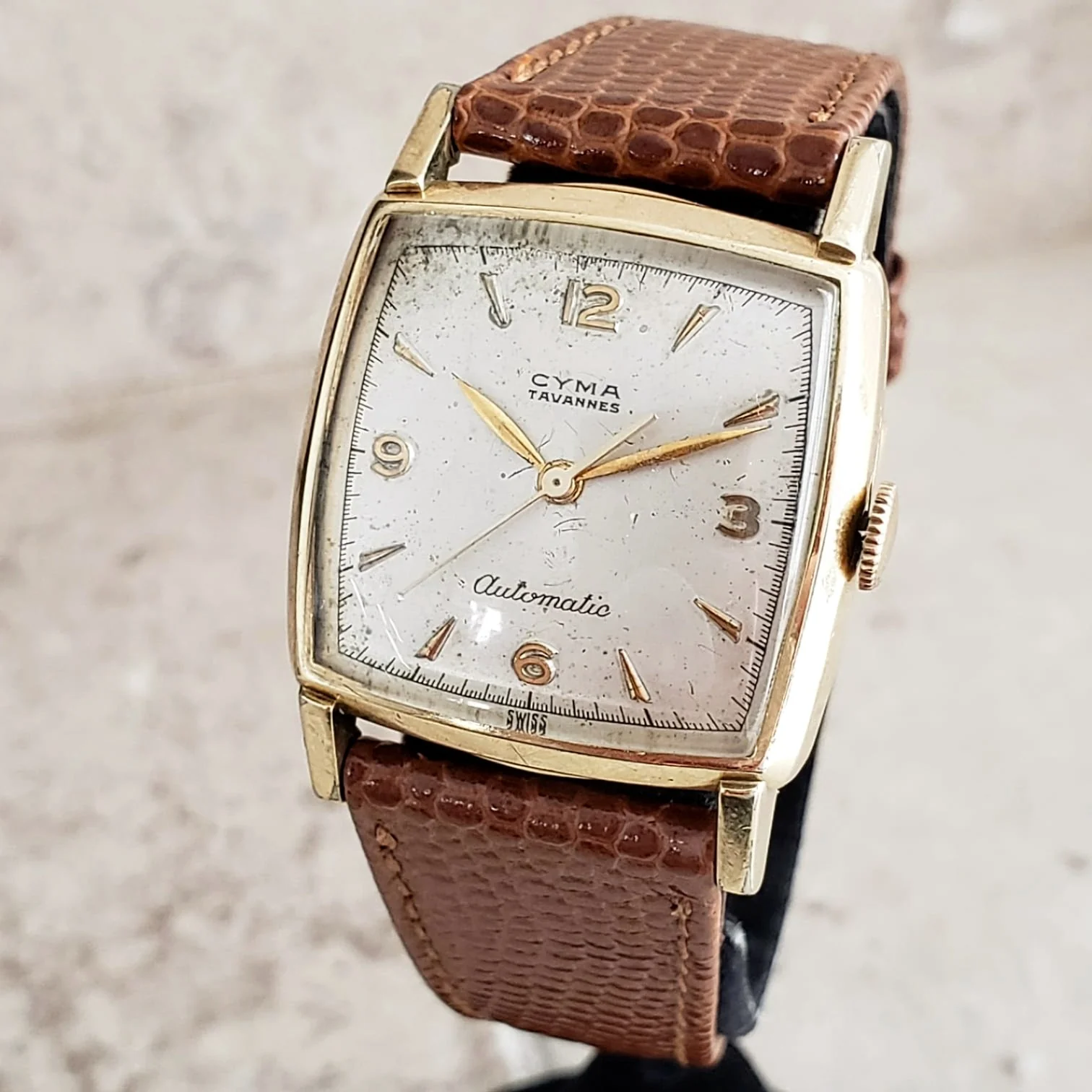 Vintage Cyma Bumper Automatic Wristwatch Swiss Caliber 420 17 Jewels Watch - Image 3