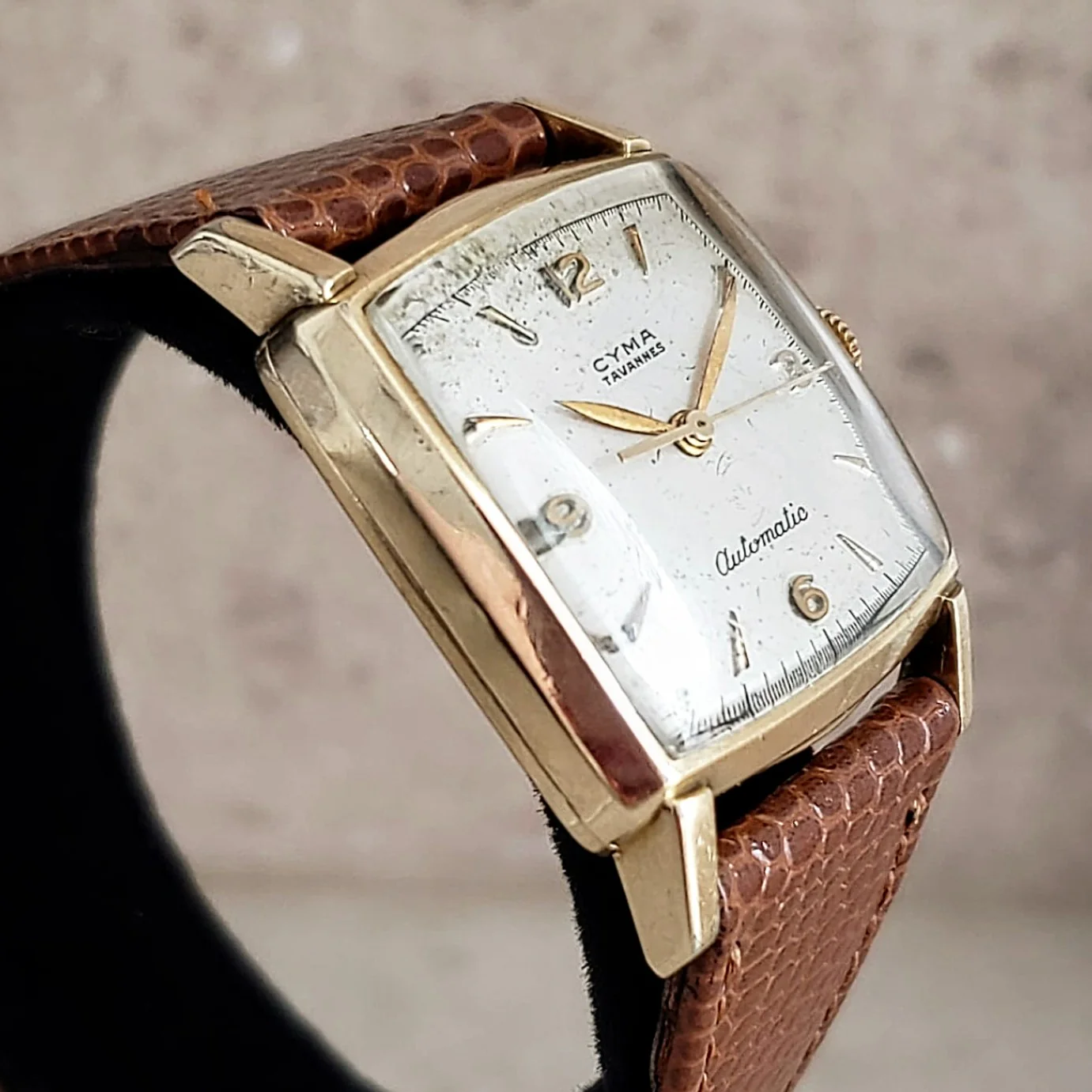 Vintage Cyma Bumper Automatic Wristwatch Swiss Caliber 420 17 Jewels Watch - Image 7