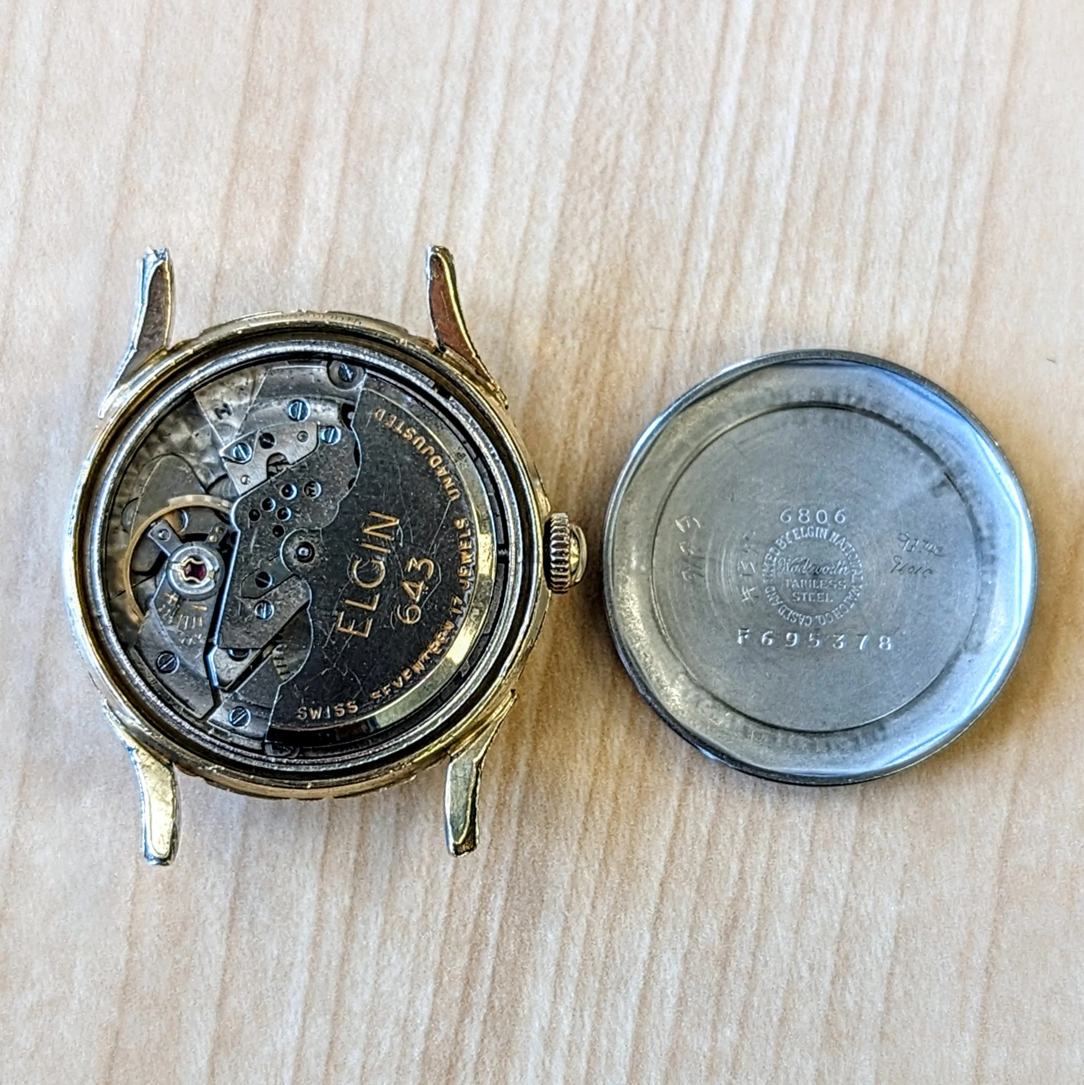 Vintage ELGIN Automatic Watch Durapower Shockmaster Ref. 6806 Wristwatch "Bottlecap" - Image 12