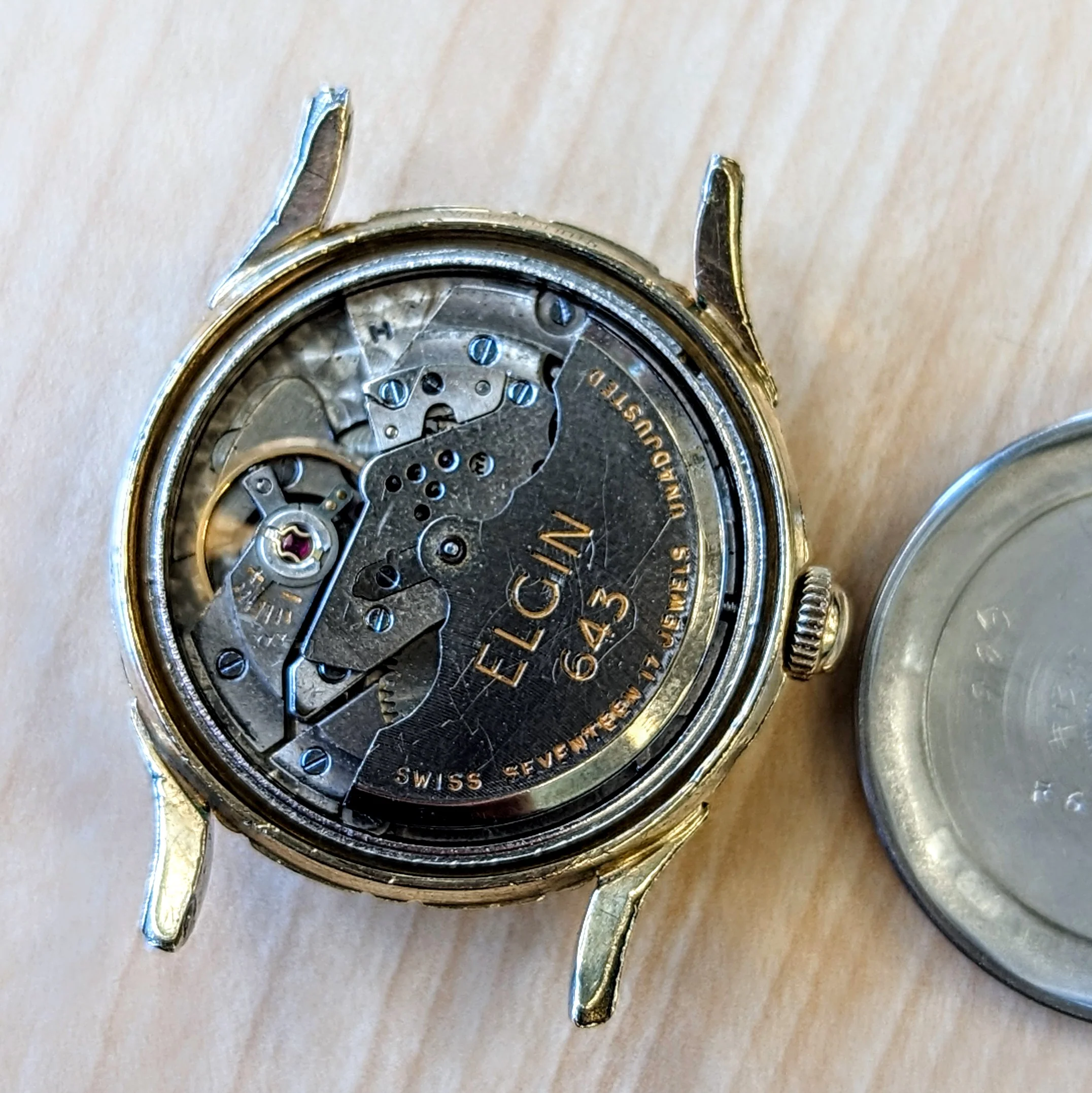 Vintage ELGIN Automatic Watch Durapower Shockmaster Ref. 6806 Wristwatch "Bottlecap" - Image 13