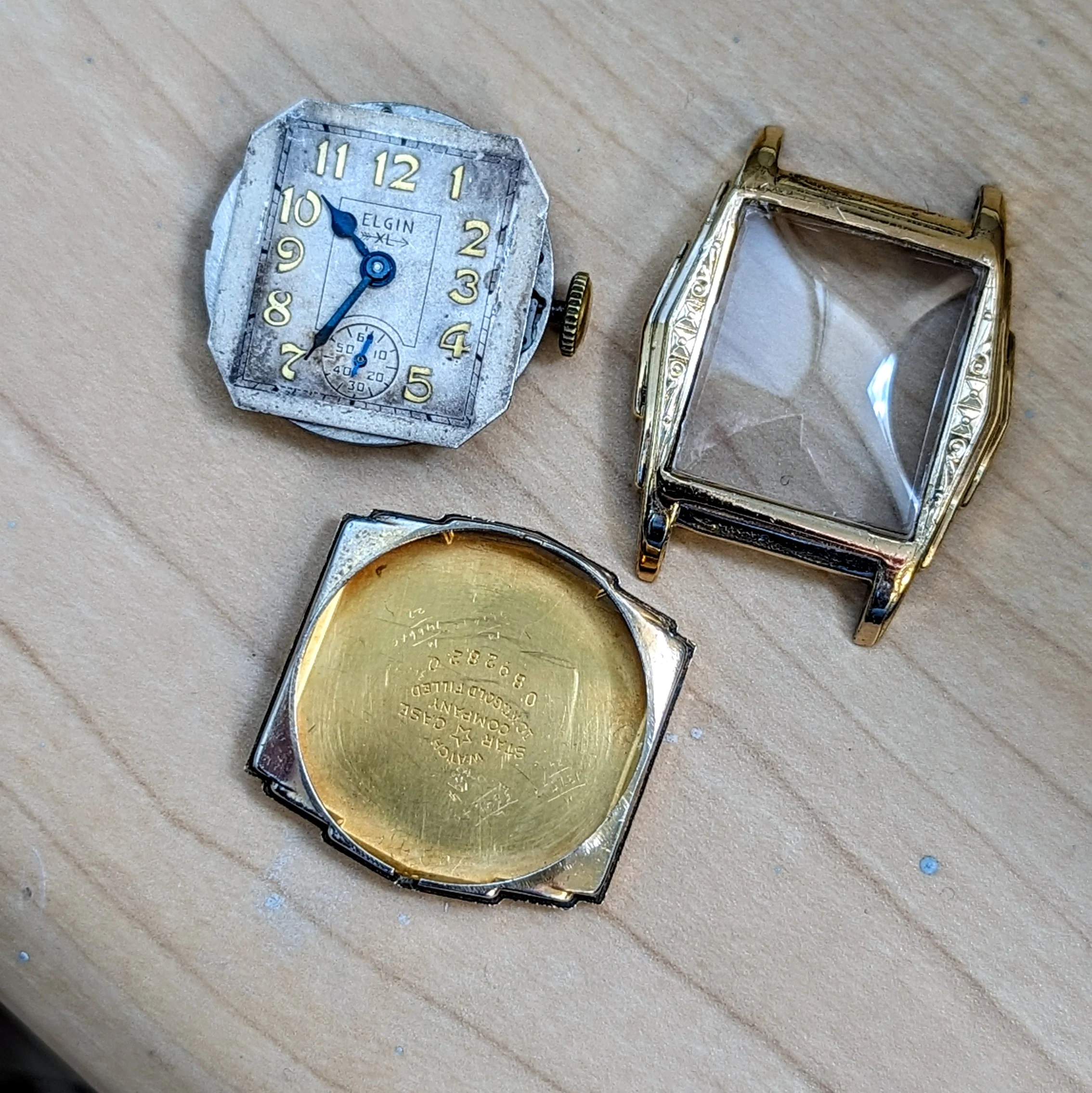 1933 ELGIN Art Deco Engraved Case Wristwatch 17 Jewels Grade 487 Vintage U.S.A Watch - Image 13