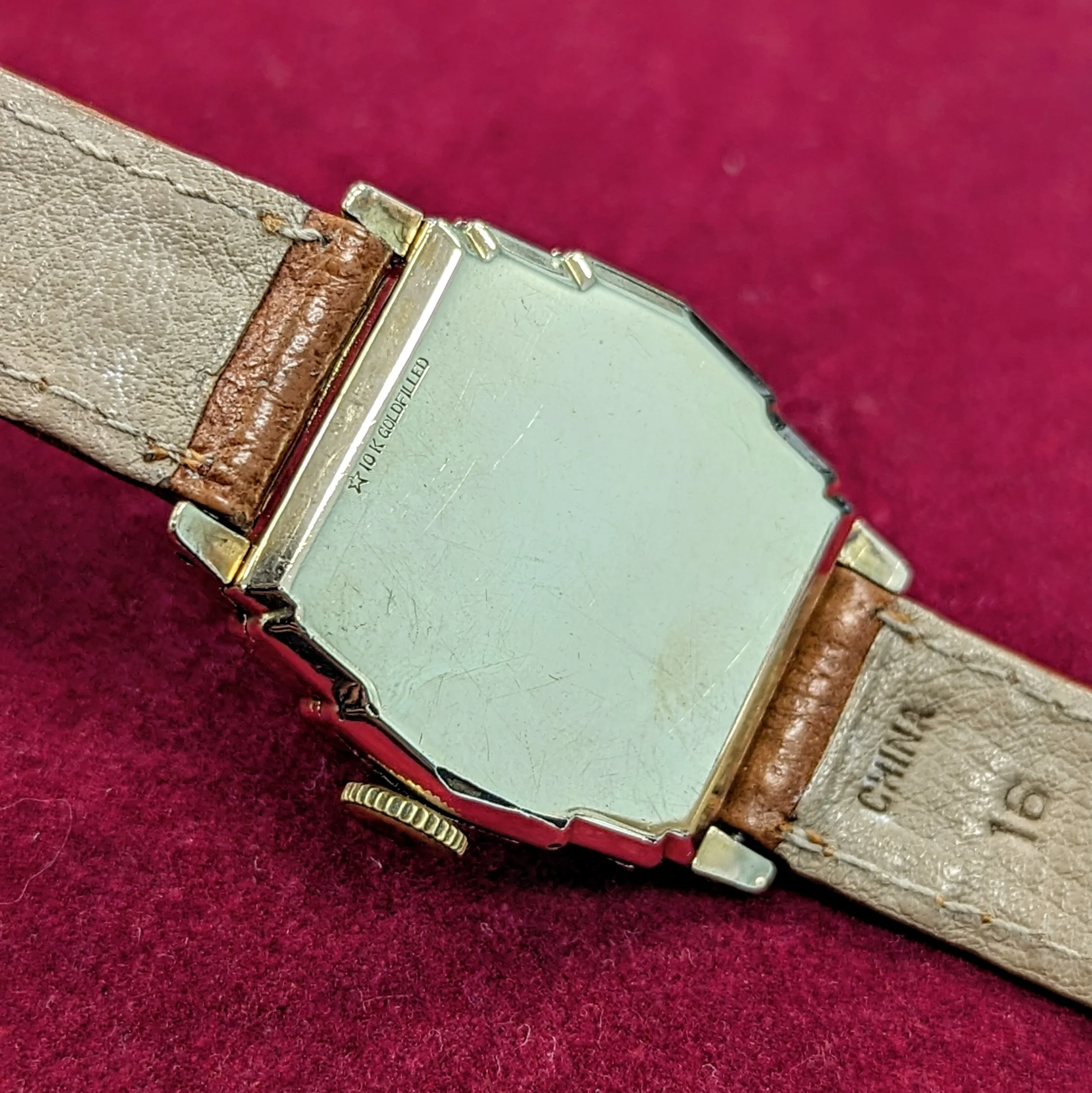 1933 ELGIN Art Deco Engraved Case Wristwatch 17 Jewels Grade 487 Vintage U.S.A Watch - Image 9