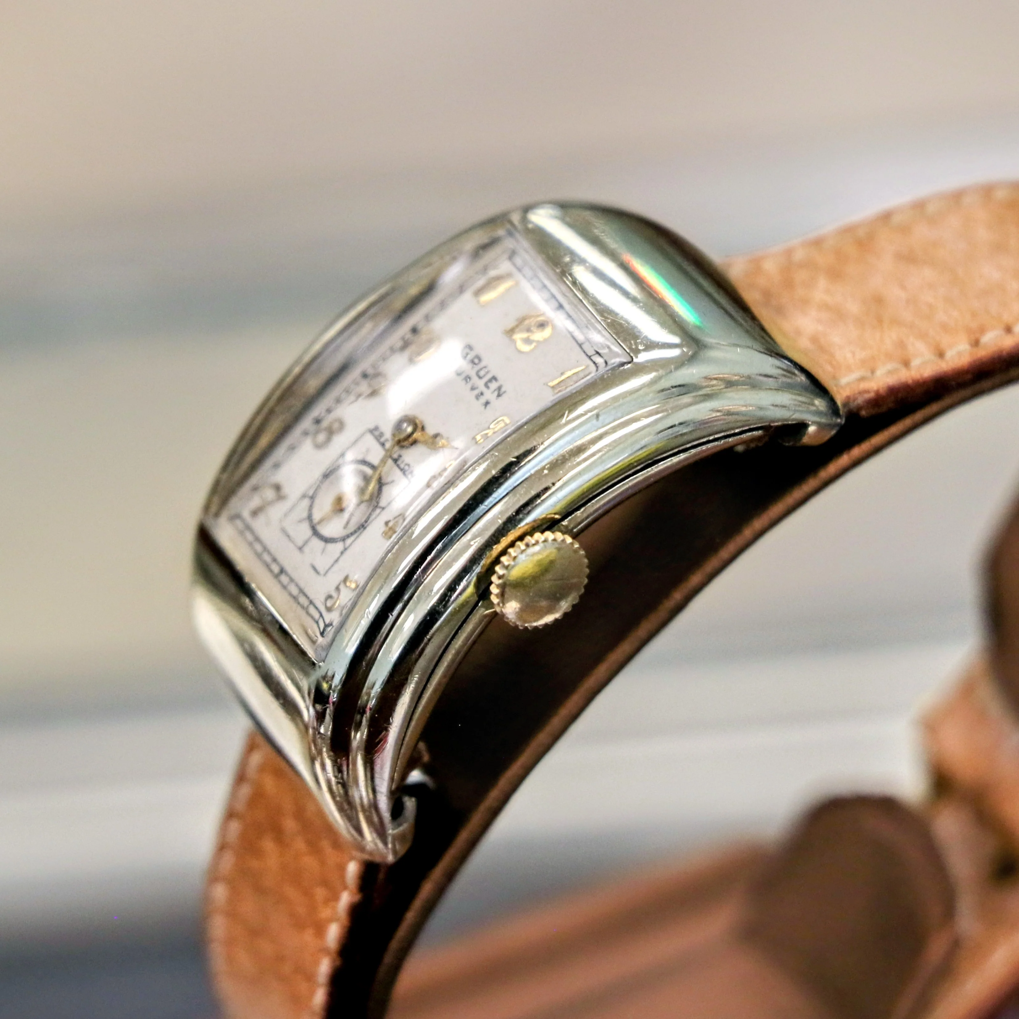 1938 GRUEN EXTREME Curvex Precision Commodore Driver's Ristside Vintage Watch - Image 12